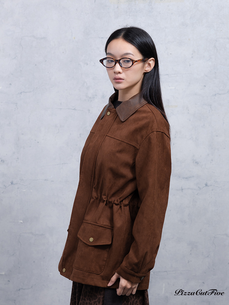 人造麂皮腰身外套 PizzaCutFive PCF253413012