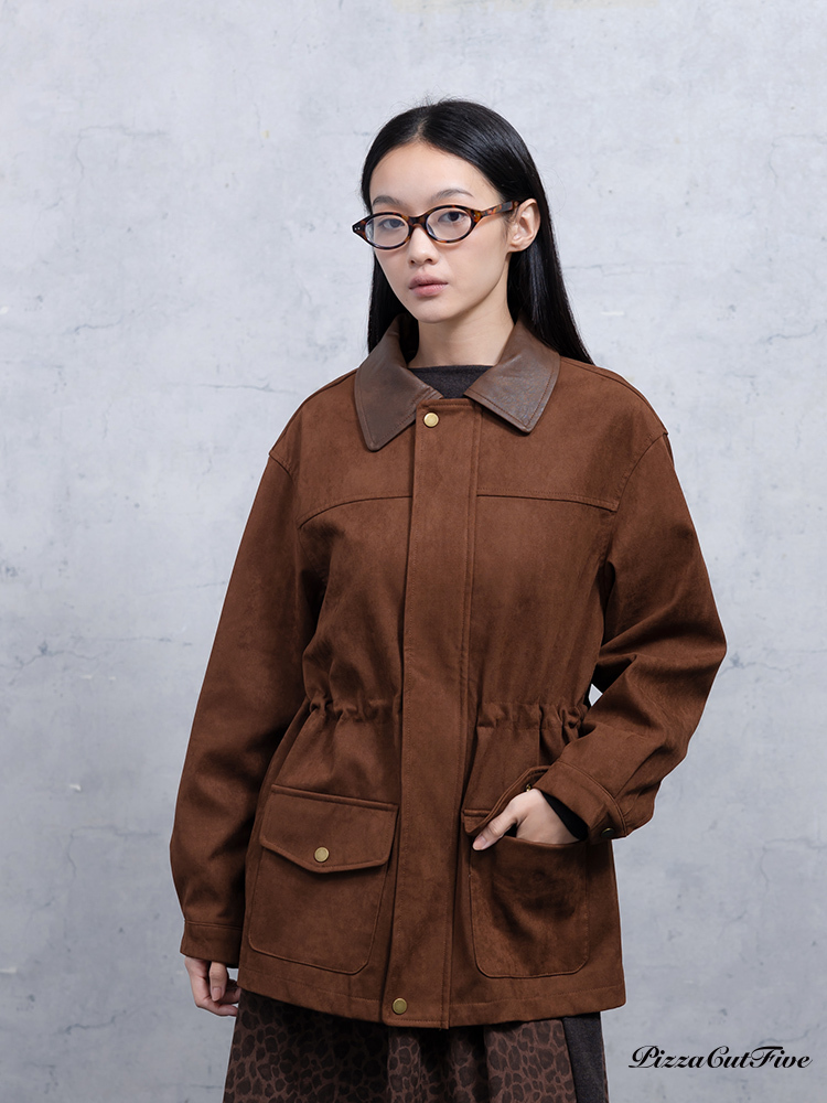 人造麂皮腰身外套 PizzaCutFive PCF253413012