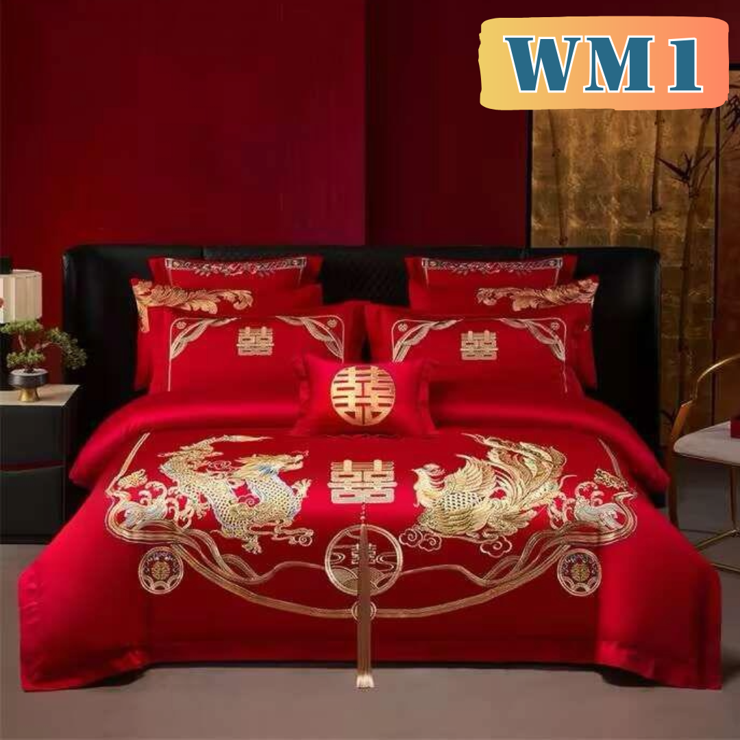 婚慶純棉中式床品四件套裝 WM1