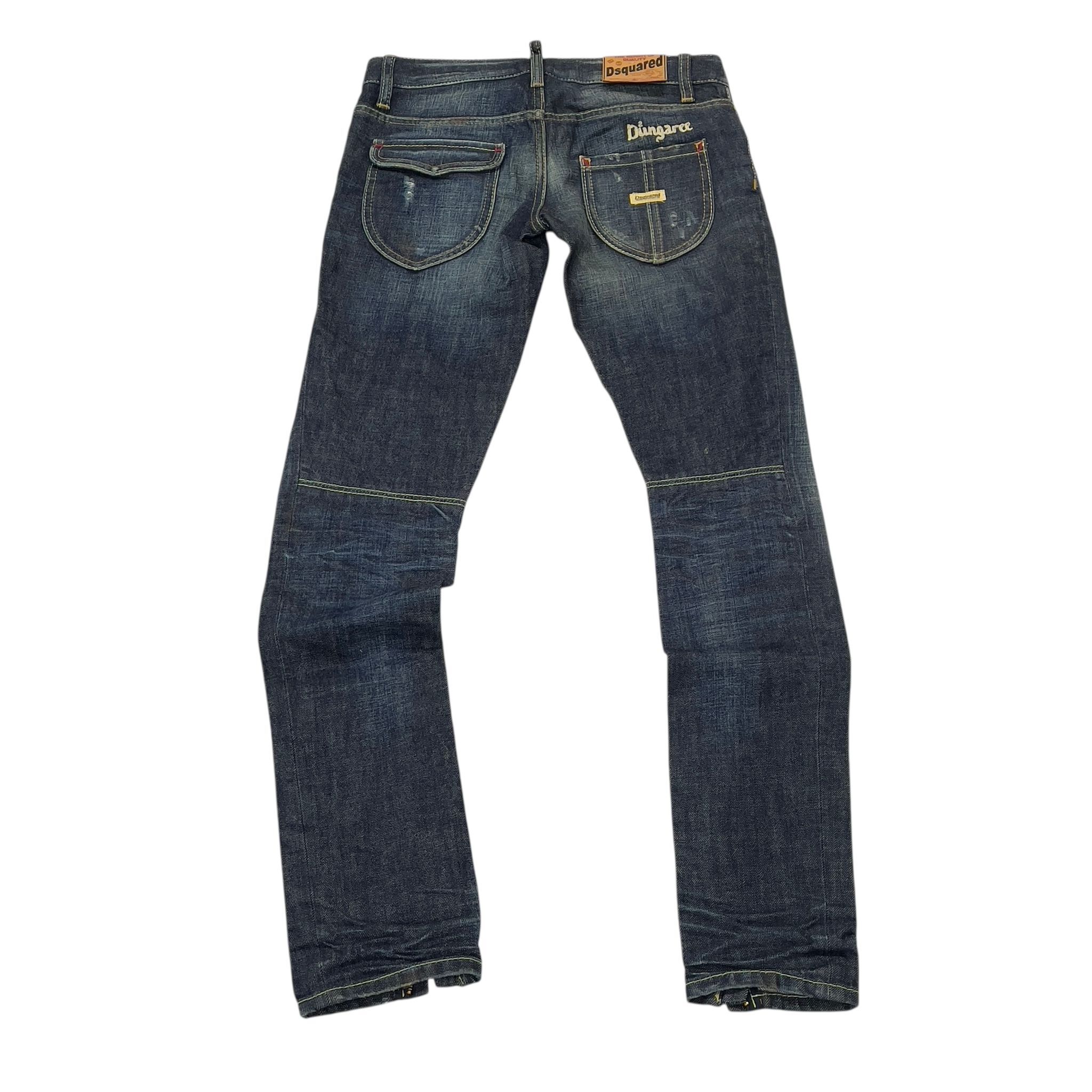 限時清倉價!!!全新DSQUARED洗深藍色牛仔褲38碼S75LA0272 S30293拉鏈腳 #BRAND NEW #香榭站正品