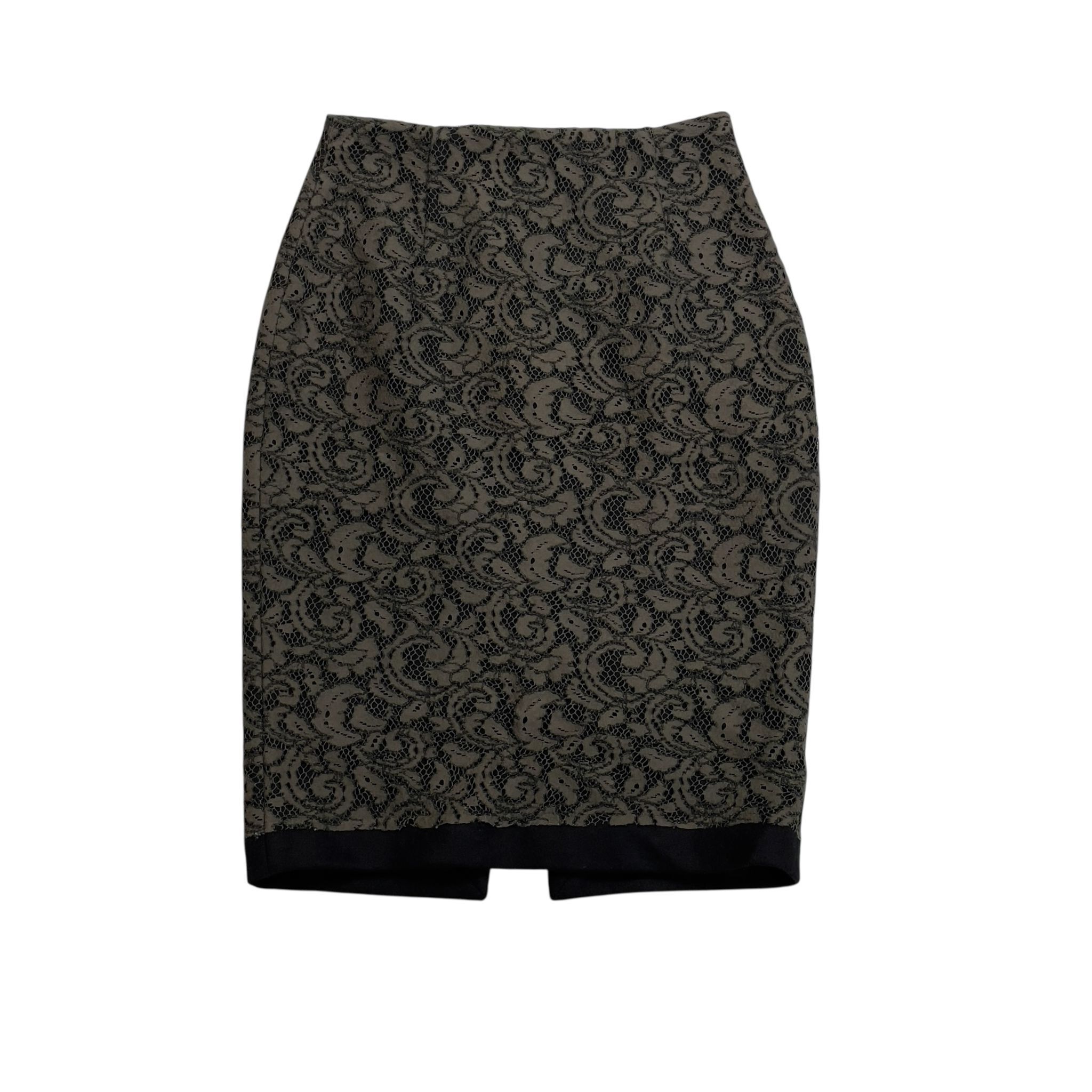 限時清倉價!!! 全新MSGM SKIRT 黑灰色蕾絲半身裙 優雅半截裙44碼 136MDD10722311#BRAND NEW #香榭站正品