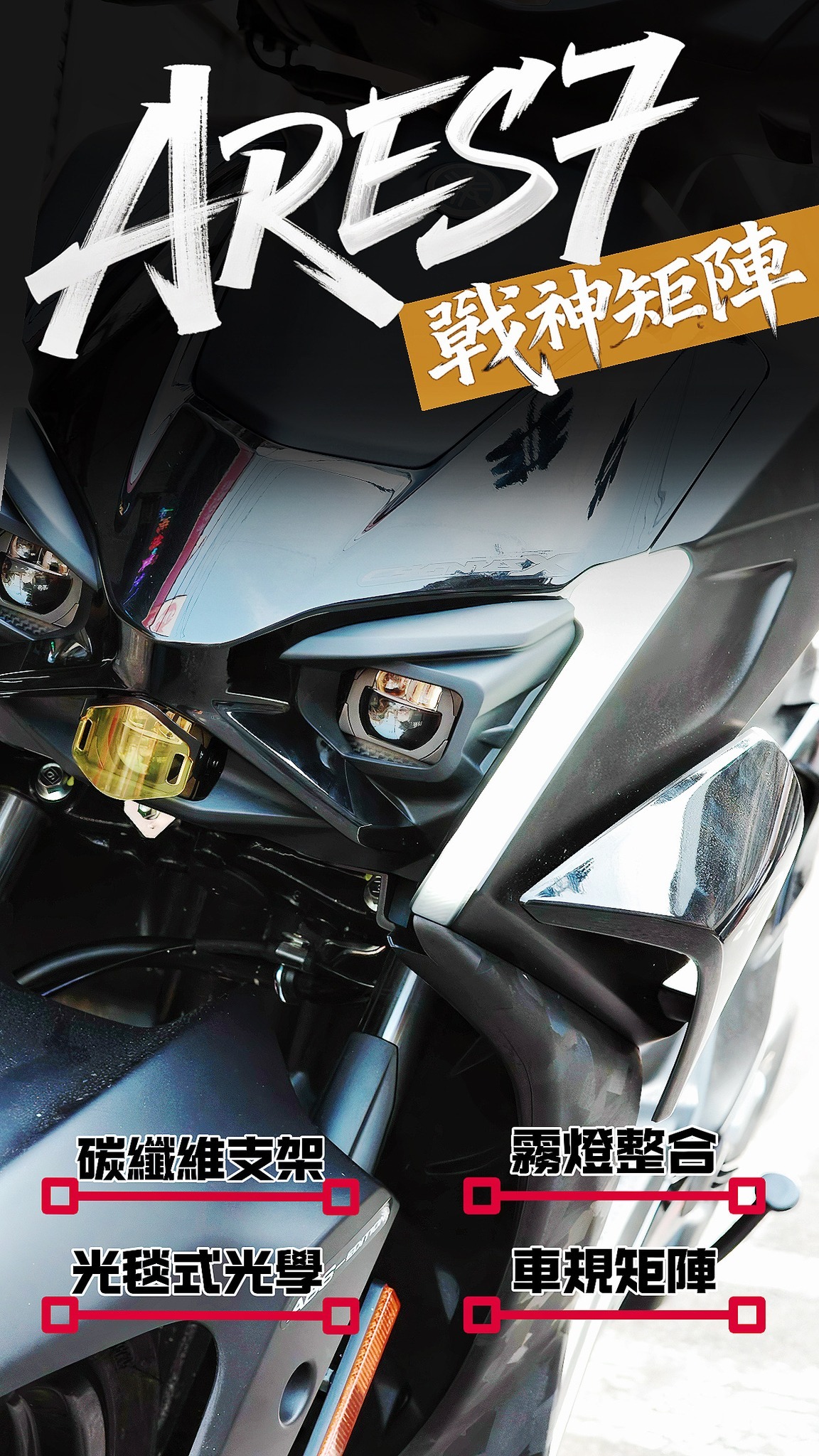 兩隻老虎 七代戰ARES7戰神矩陣大燈