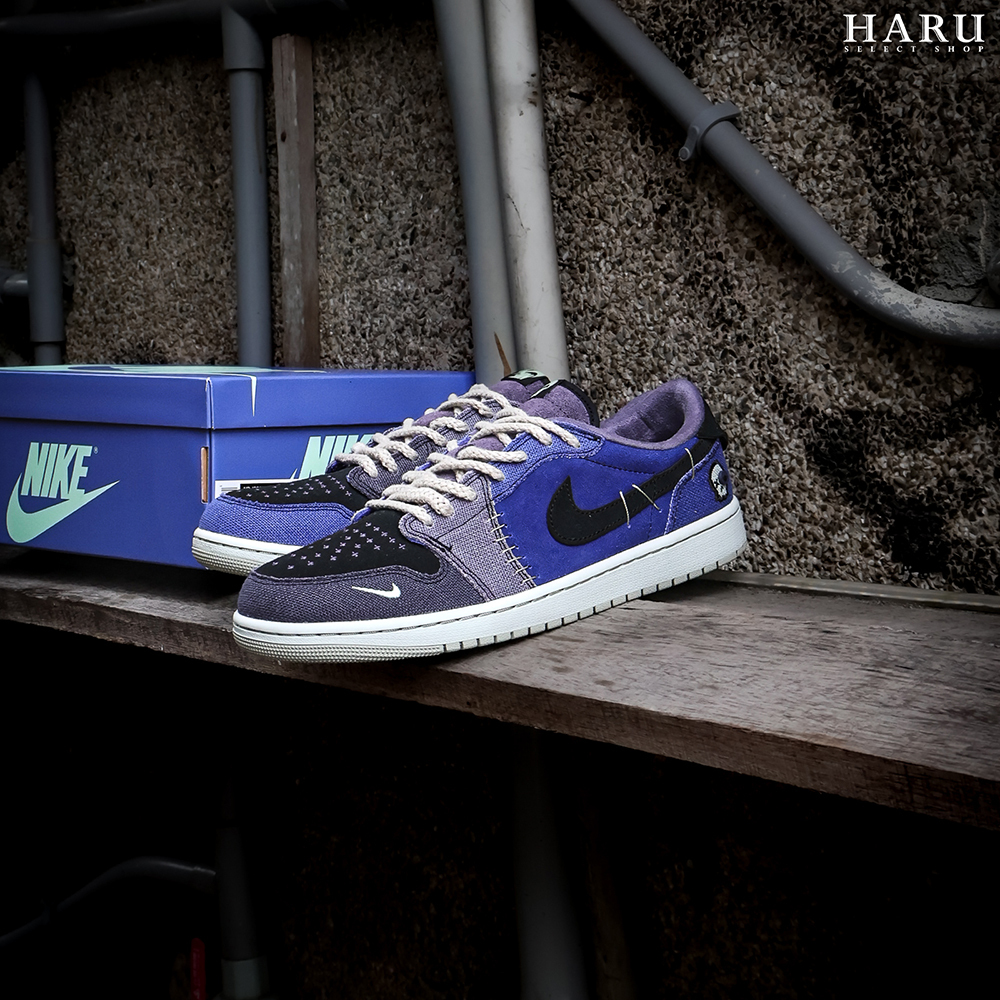 聯名款 Zion Williamson x Nike AJ1 Air Jordan 1 Low OG Regency Purple and Dark Raisin 巫毒娃娃 刺繡 編織麻繩鞋帶 IH2309-500