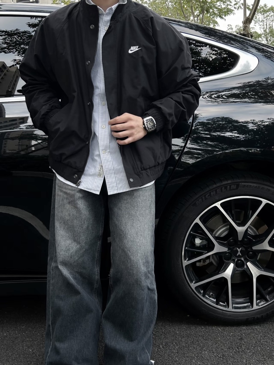 NIKE NIKE CLUB FUTURA 立領防風鋪棉外套