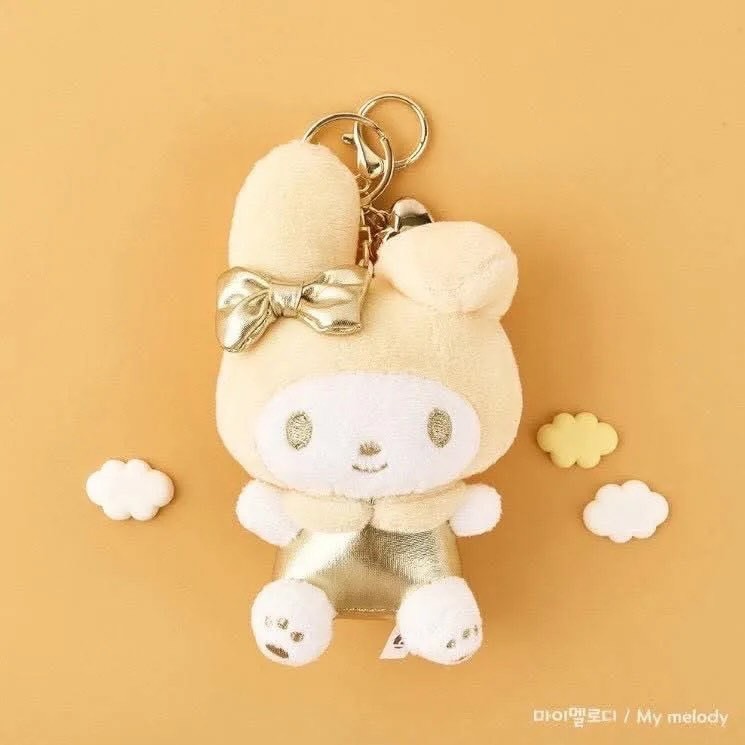 金色三麗鷗吊飾 韓國限定 kitty 凱蒂貓 大耳狗 酷洛米 布丁狗 美樂蒂 Sanrio