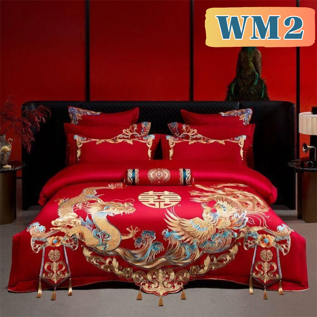 婚慶純棉中式床品四件套裝 WM2