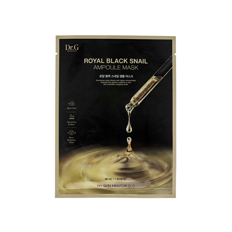 現 貨丨DR.G Royal Black Snail Cream Mask Dr.G 黑蝸牛逆齡修護面膜 (30mL x 10片裝)