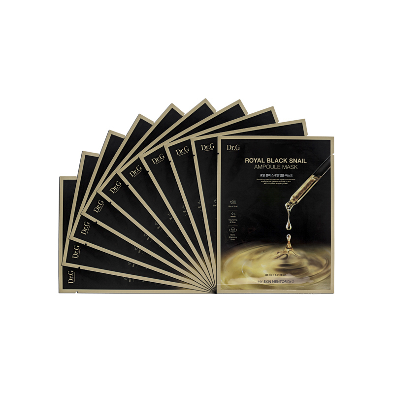 現 貨丨DR.G Royal Black Snail Cream Mask Dr.G 黑蝸牛逆齡修護面膜 (30mL x 10片裝)