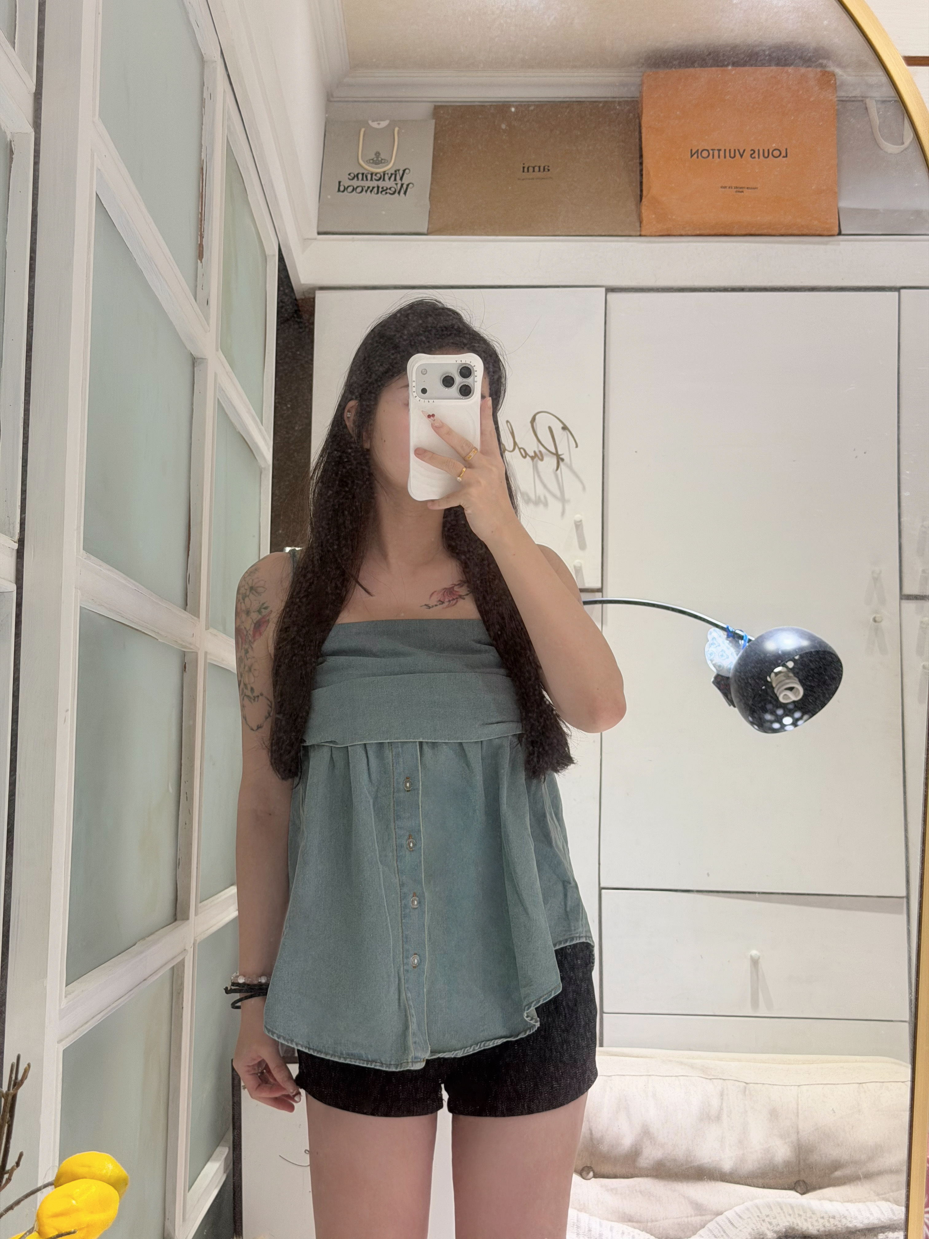 復古牛仔抹胸吊帶🍭