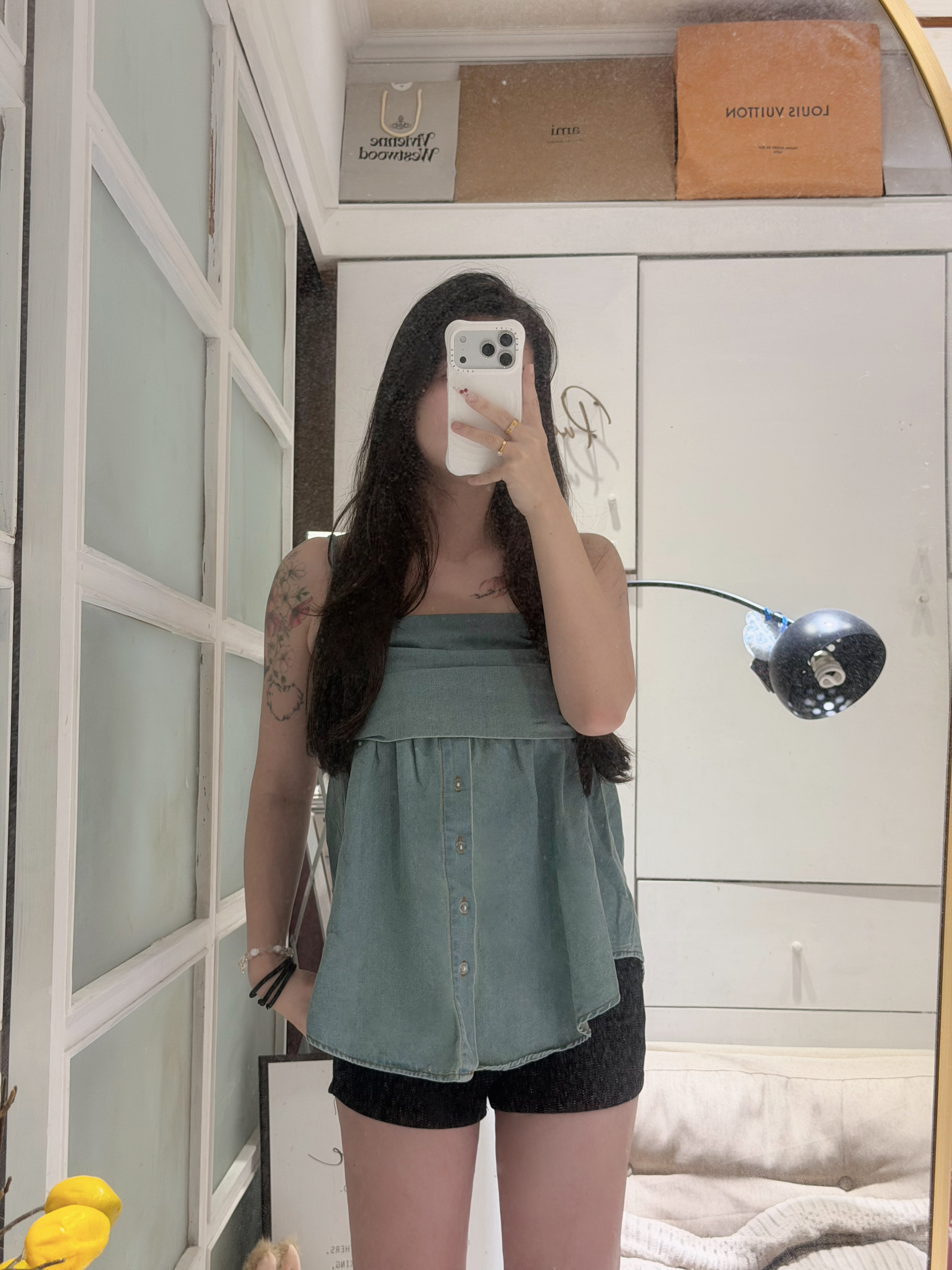 復古牛仔抹胸吊帶🍭