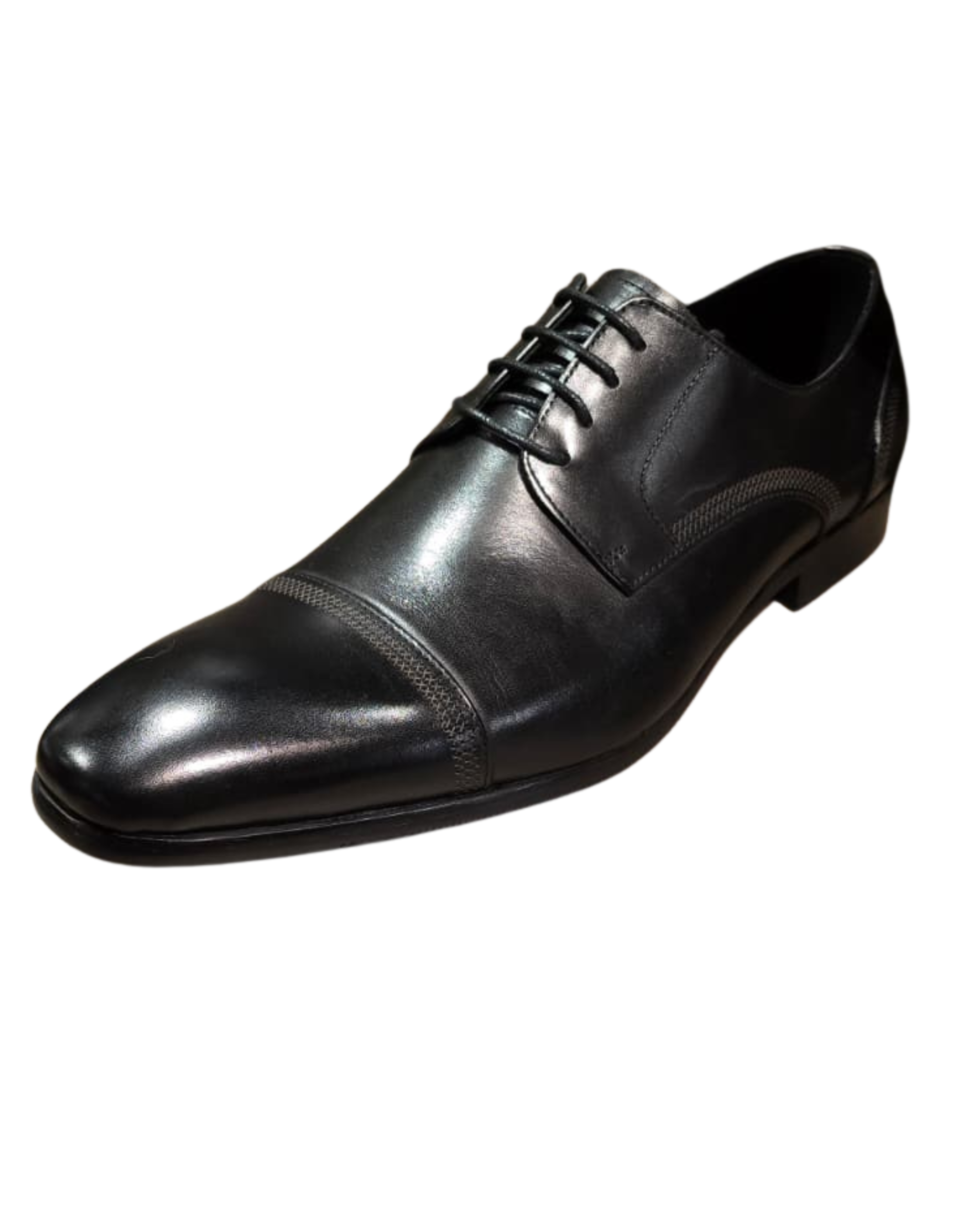 Revic 男裝皮鞋|OF-1BKD｜黑色尖頭德比皮鞋