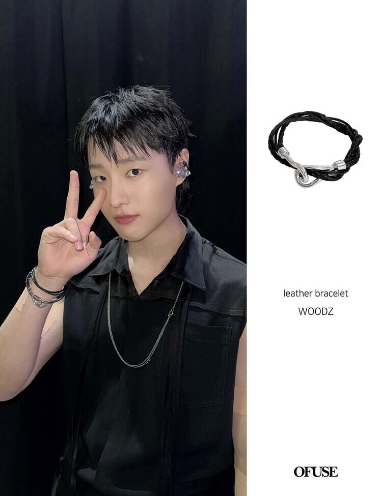 韓國 OFUSE Leather Bracelet 皮革 環繞 兩用 手鍊 項鍊