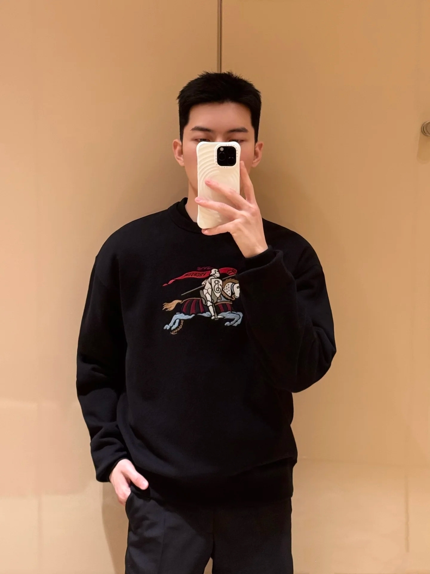 BBR 黑色 彩色戰馬 圓領衛衣 男女可穿