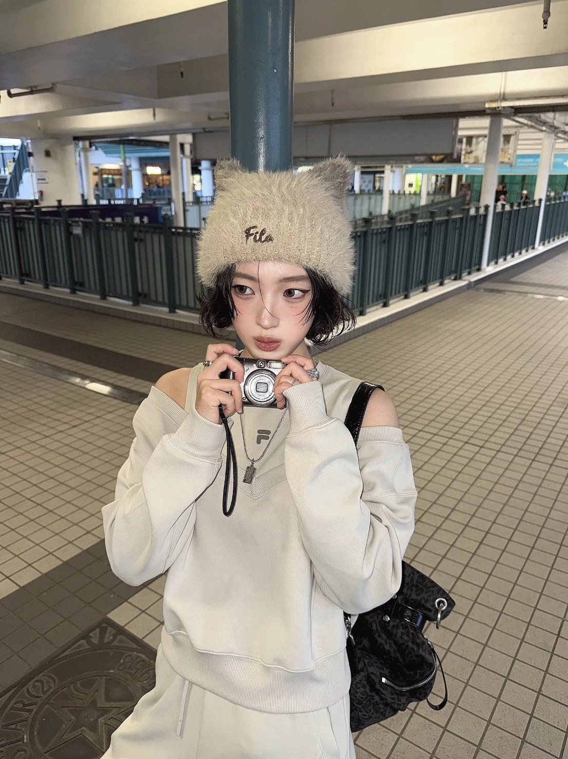 <🐾萌小喵> FILA 毛茸茸 猫耳帽 六色