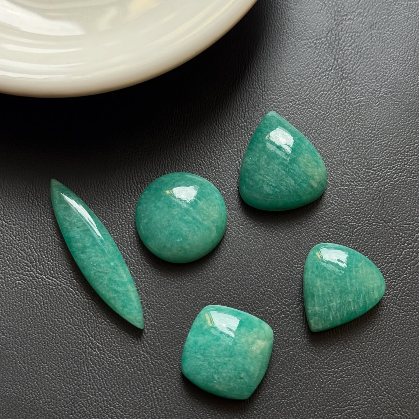 [原石] 天河石 水晶蛋面 水晶墜面