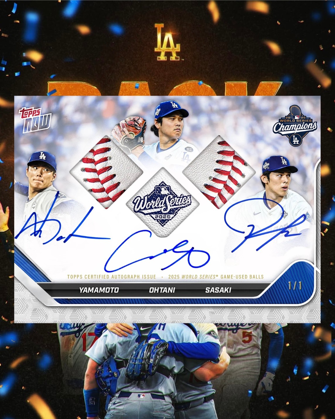 Topps Now 世界大賽 道奇隊 總冠軍 紀念卡 MLB