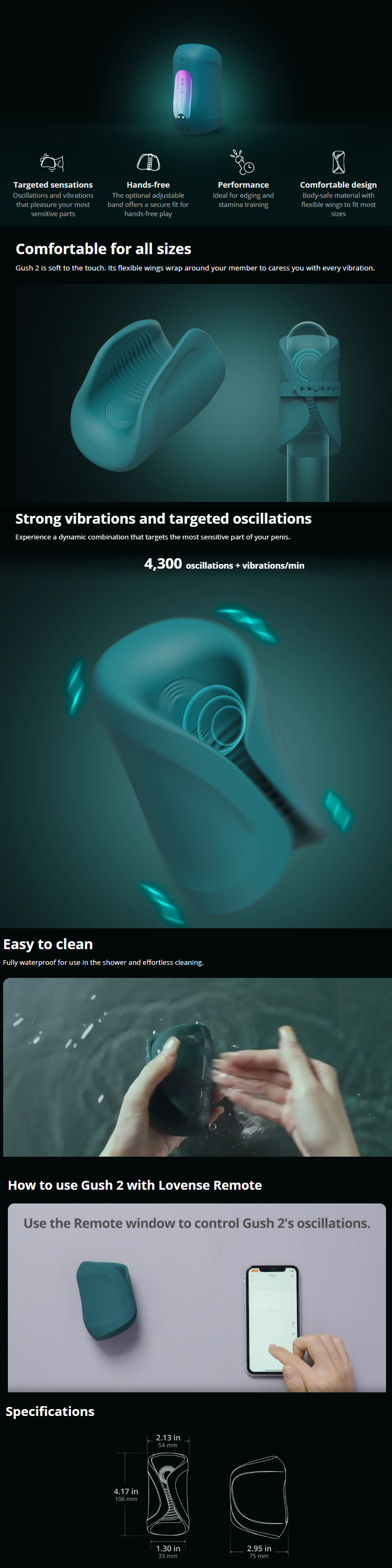 LOVENSE Gush 2 智能手機遙控 彈拍震動按摩器