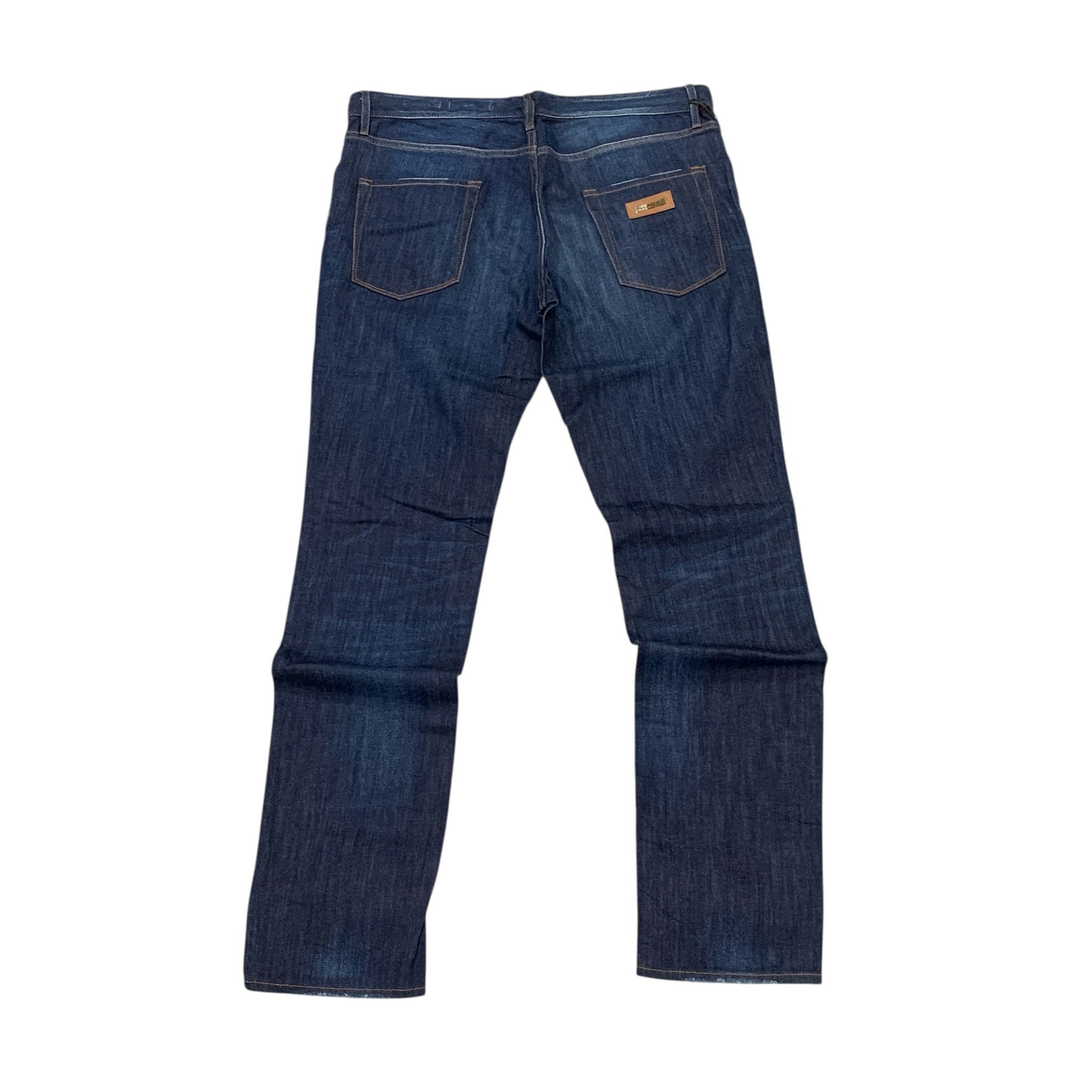 限時清倉價!!!全新JUST CAVALLI 深藍色牛仔褲 36碼 SO1LA0019 N30259 #BRAND NEW #香榭站正品