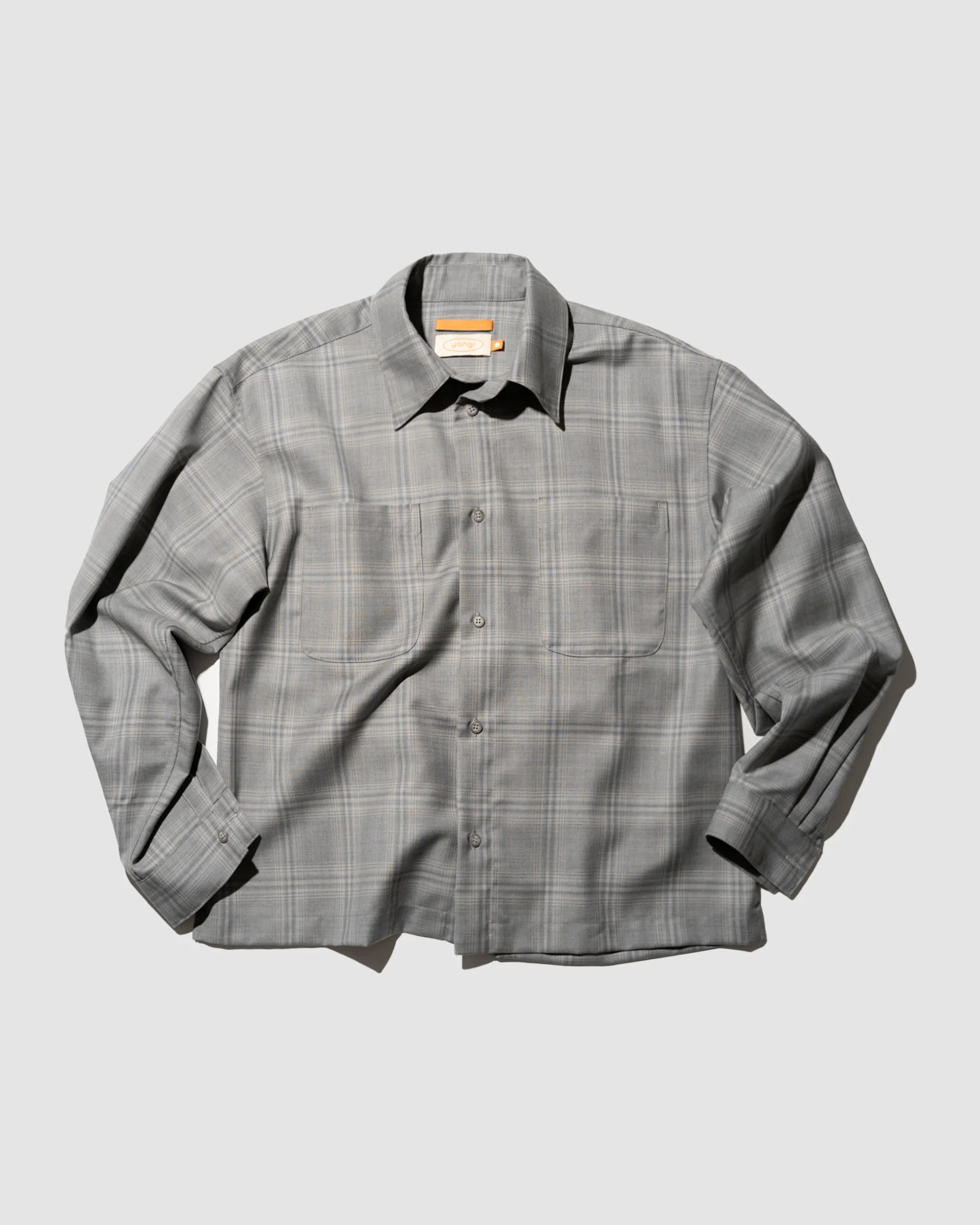 YANGI Plaid Cropped Shirt