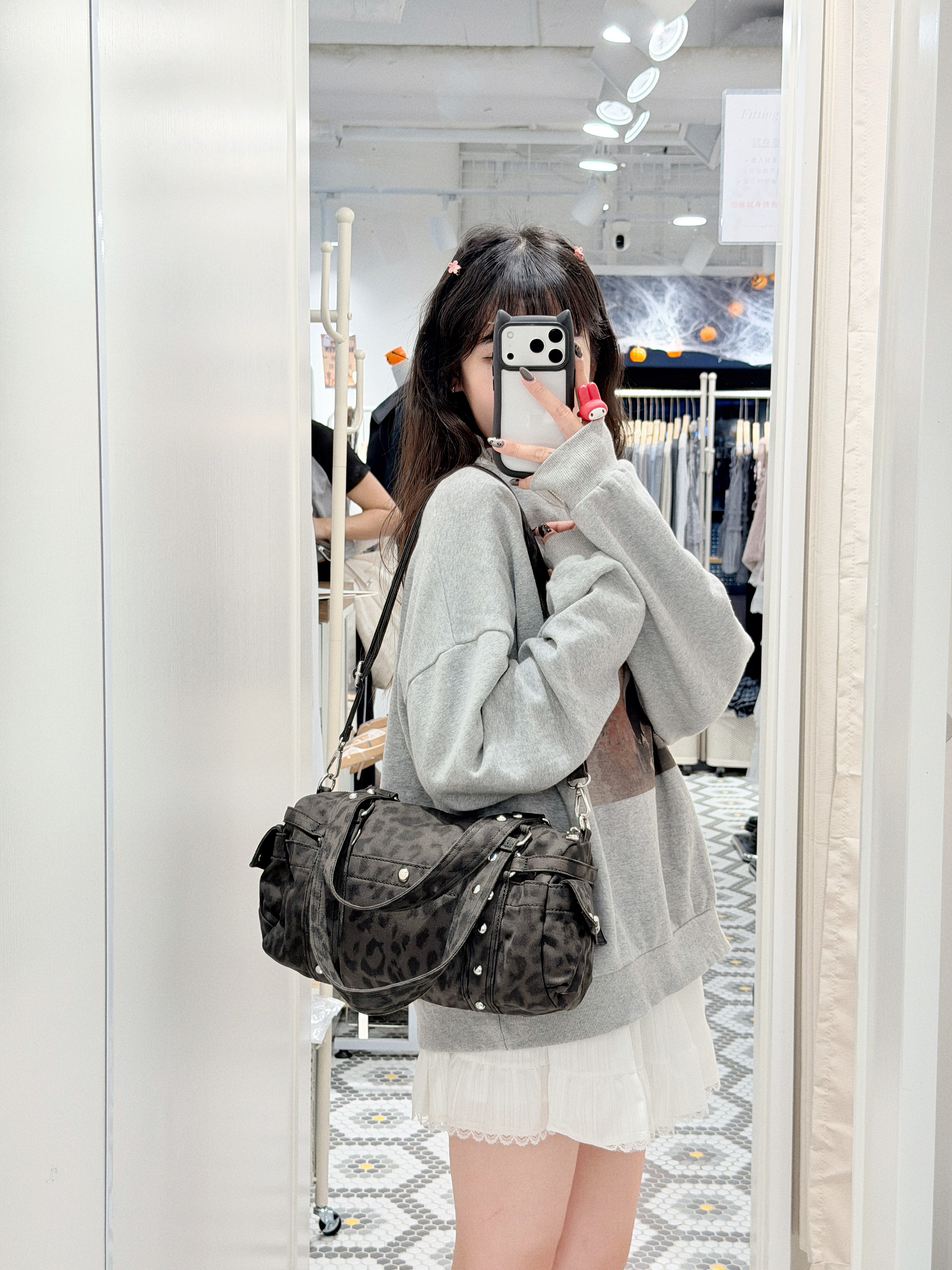 （停產）A0287｜大容量隨性感豹紋2ways袋子𓃮. ݁₊ ⊹