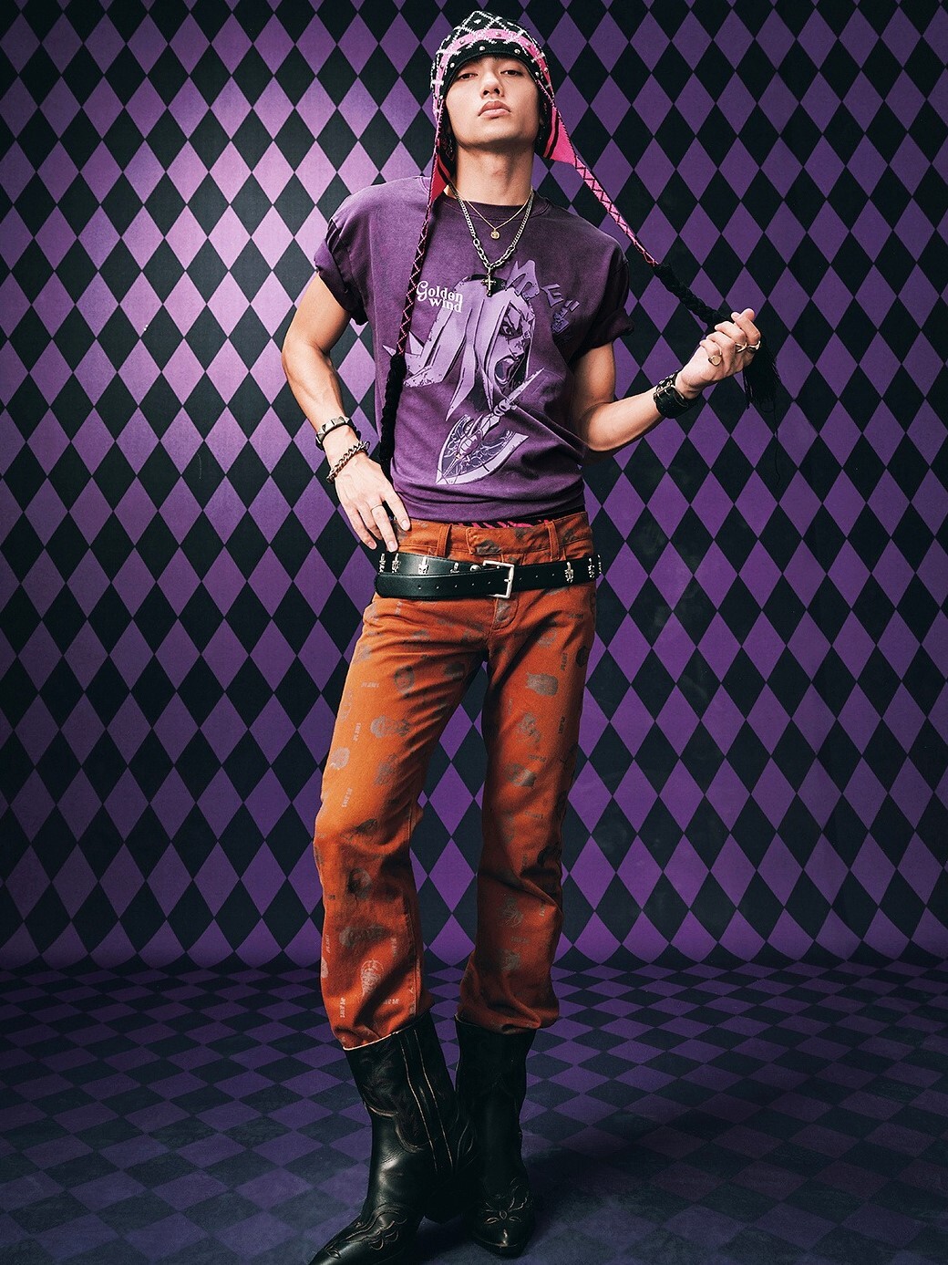 MEDM x JOJO的奇妙冒險 水洗復古做舊 蟲箭 休閒短袖T