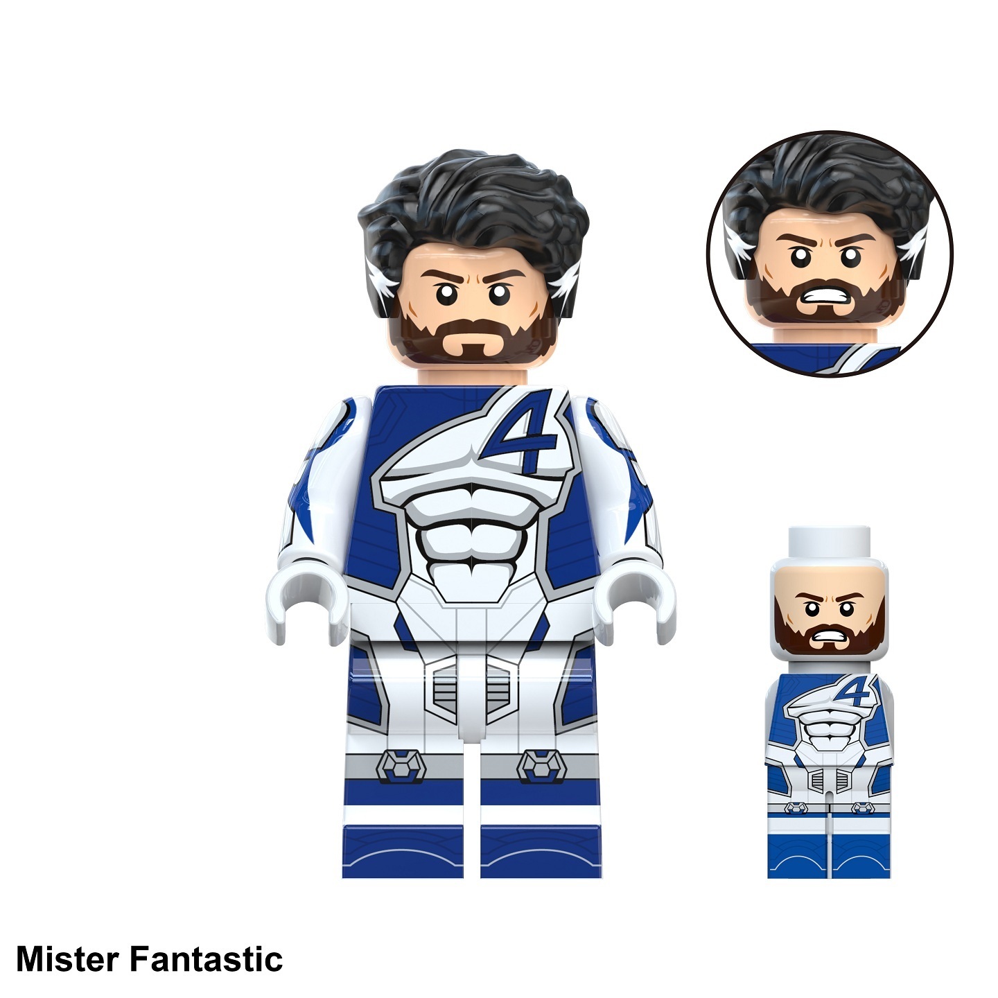 The Fantastic Four Mister Fantastic Custom Minifigures Minifigs Fit Lego TV6213 TV1110