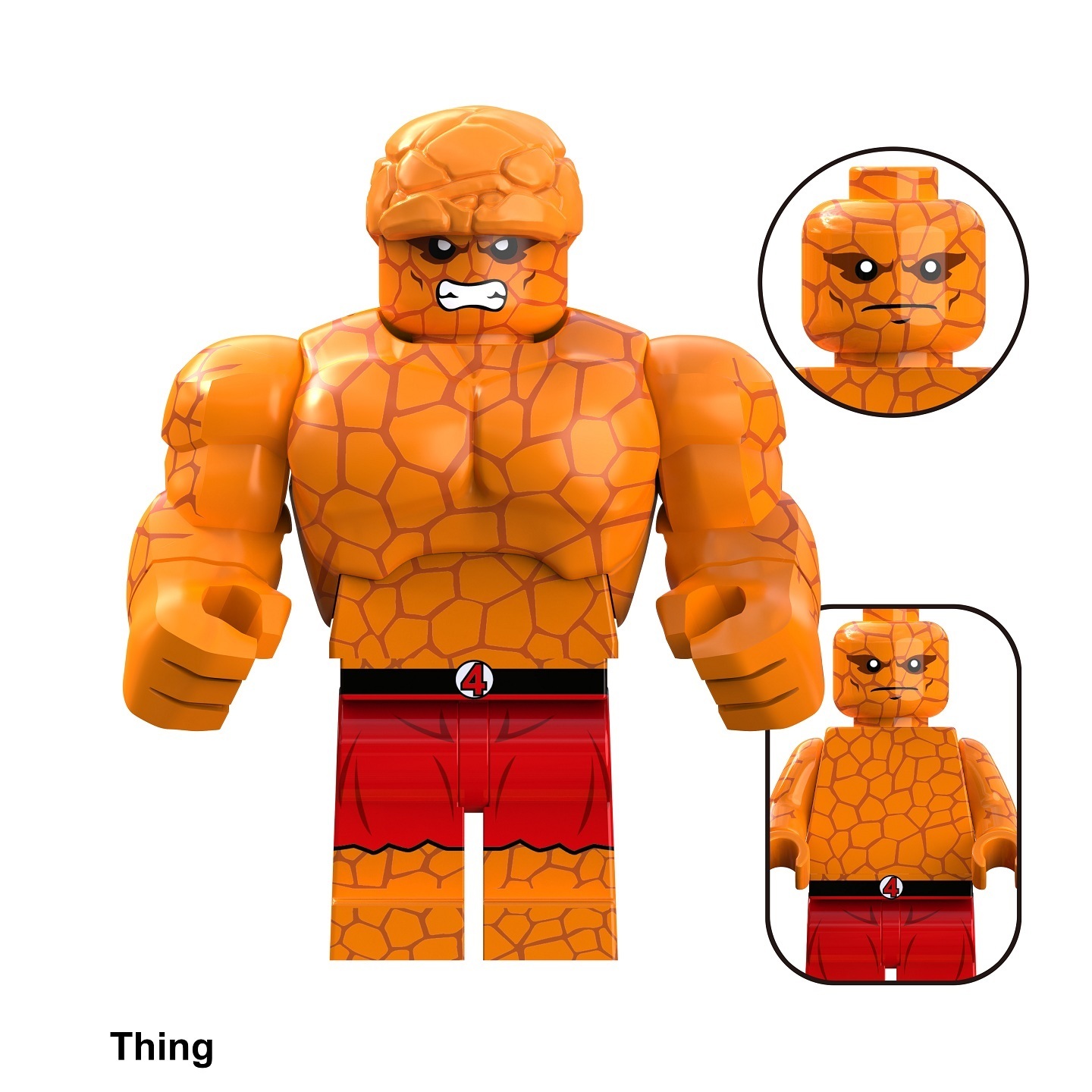 The Fantastic Four Thing Custom Minifigures Minifigs Fit Lego TV6213 TV1112