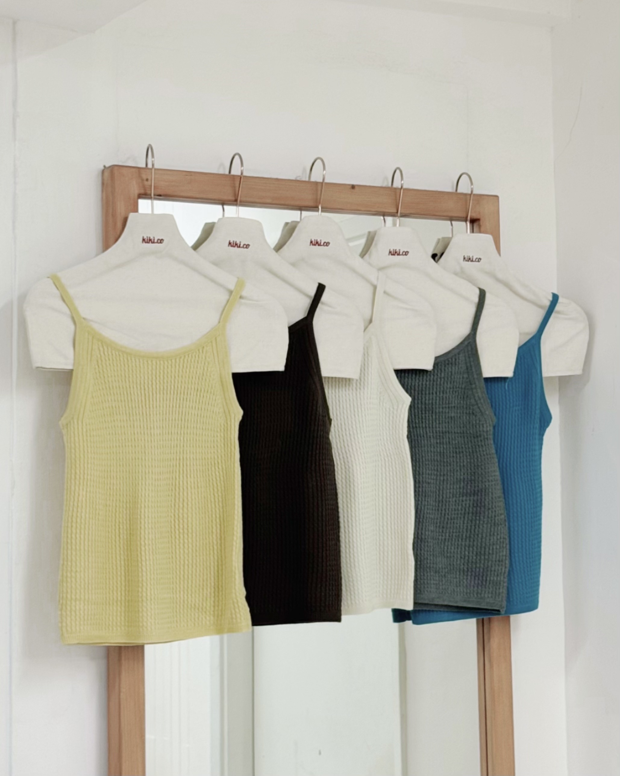 穗紋fit size羊毛吊帶小背心