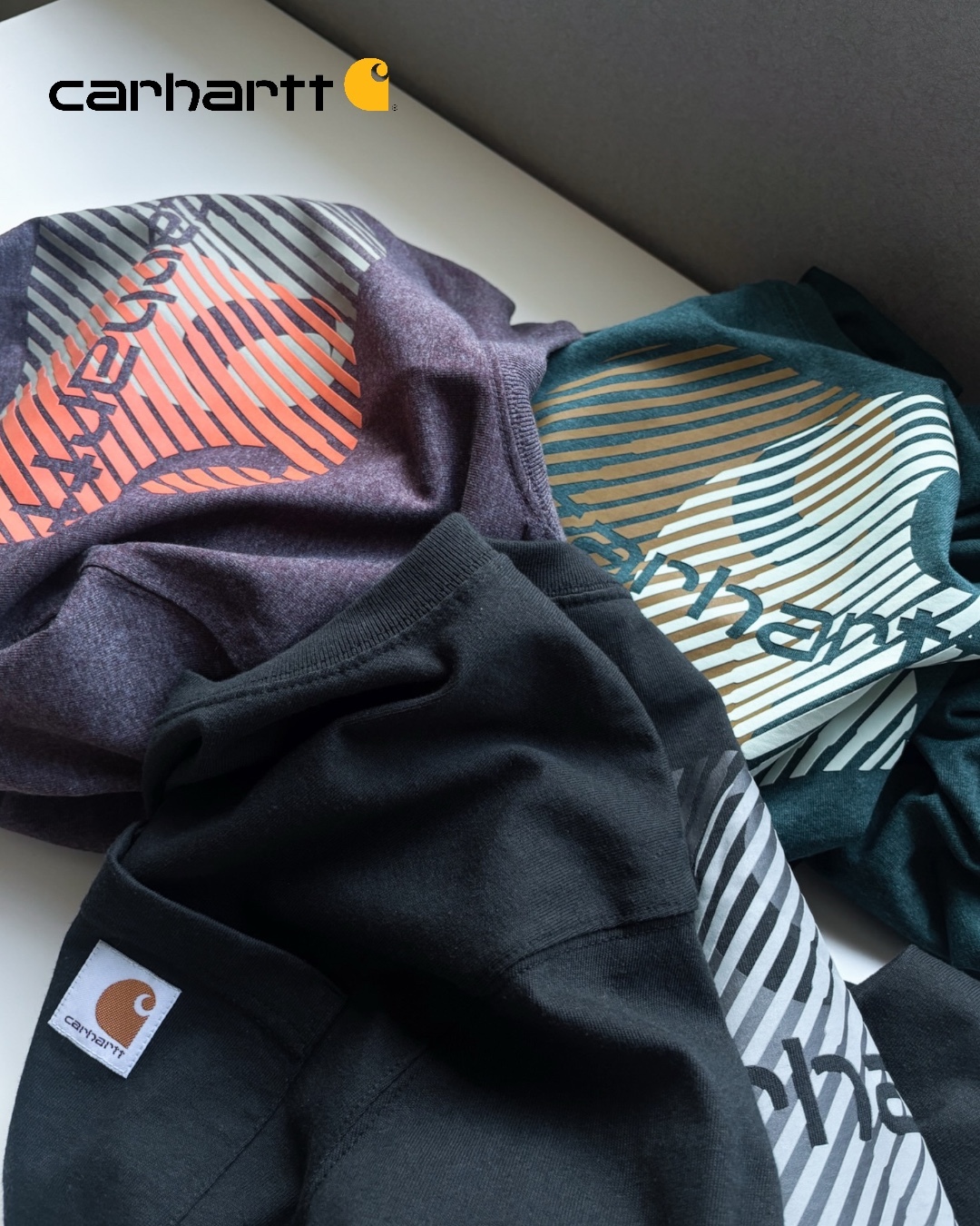 |首波現折$300|🇺🇸 CARHARTT 鋼印線條 口袋長Tee