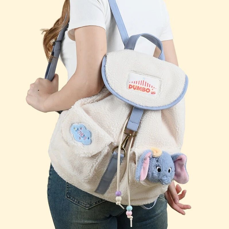迪士尼小飛象 -多用毛絨背包 雙肩包