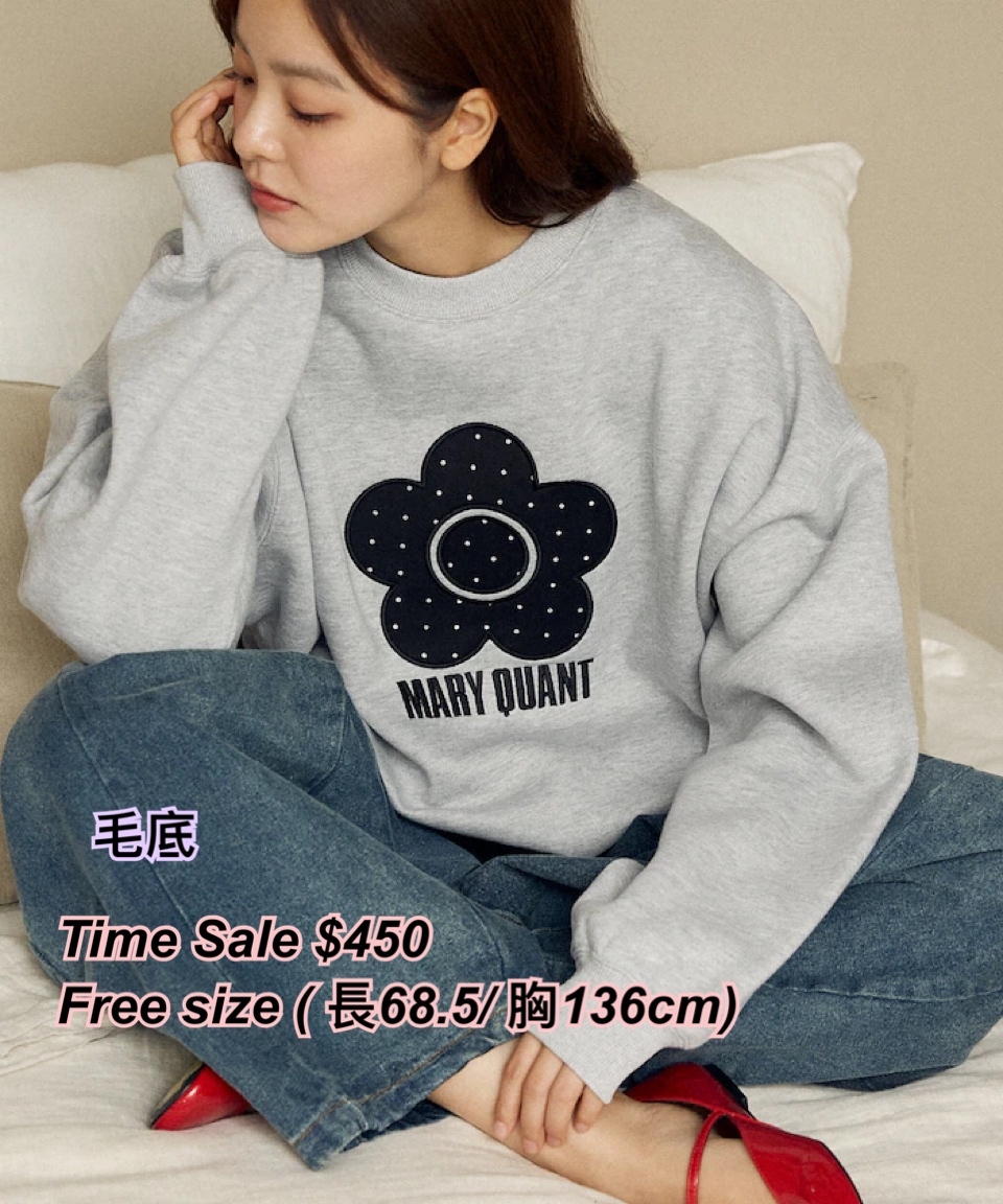 2/11 Time sale Mary Quant x Publux 波點大花花毛底衞衣/ 多色