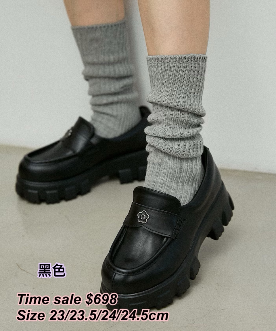2/11 Time sale Mary Quant x Publux 小花logo  loafer 鞋/2 色
