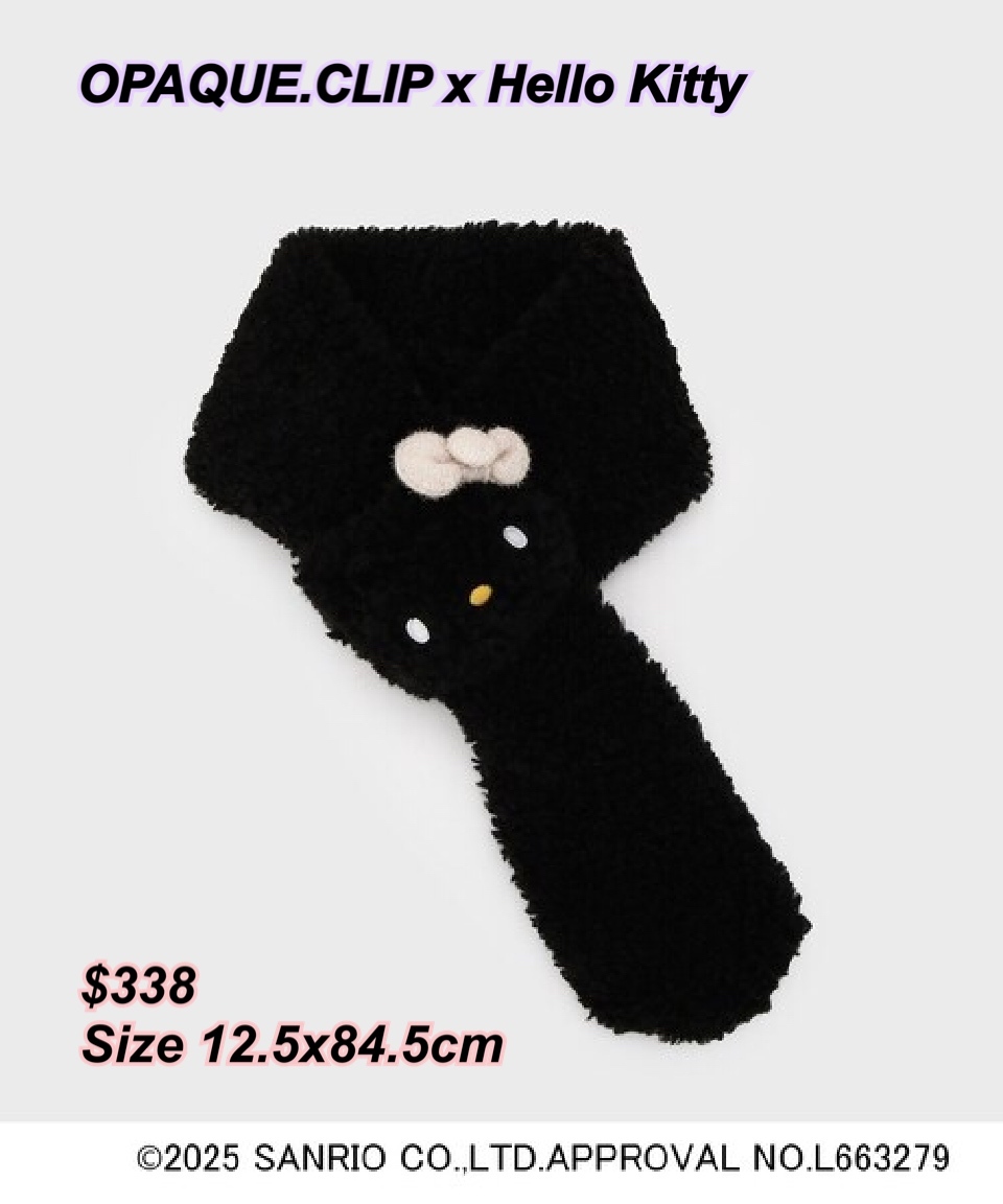 新款 OPAQUE.CLIP x Hello Kitty 頸巾/2 色