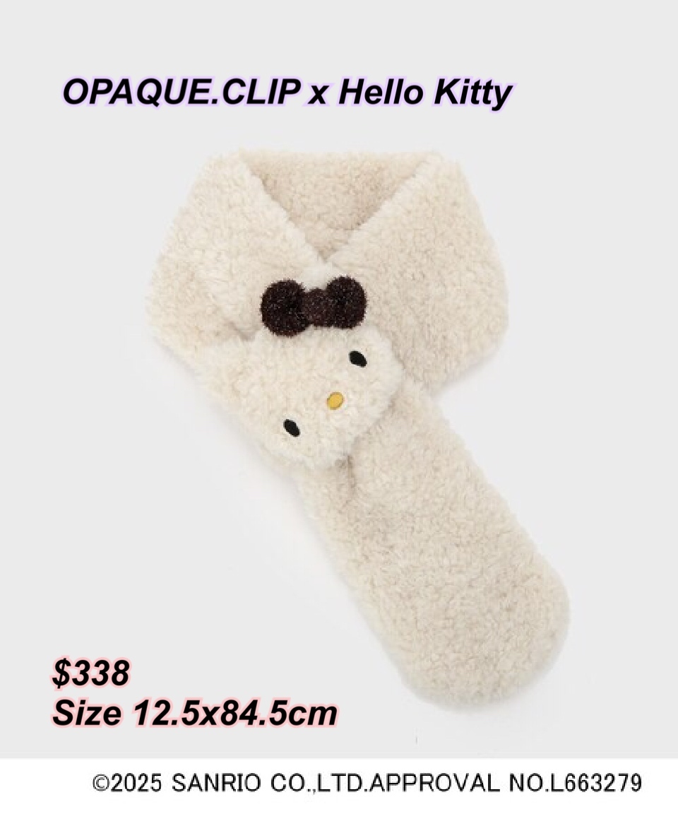 新款 OPAQUE.CLIP x Hello Kitty 頸巾/2 色