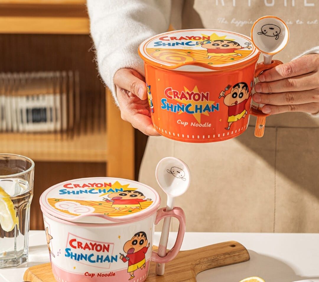 【預購】蠟筆小新碗～開吃！🍜 摩登主婦日式陶瓷泡麵碗