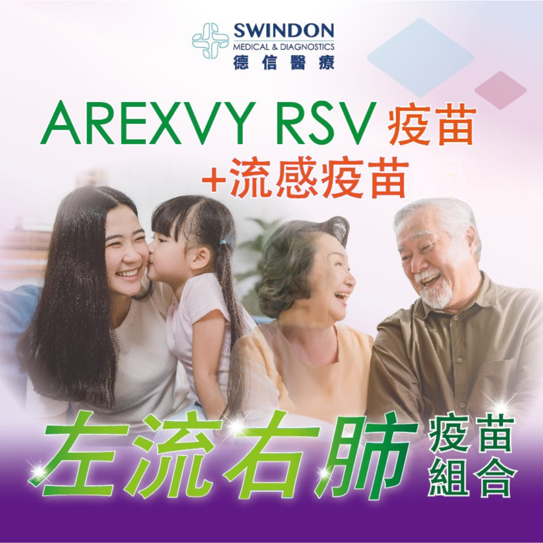 【左流右肺】AREXVY RSV 疫苗 +《Sanofi》流感疫苗（注射式）