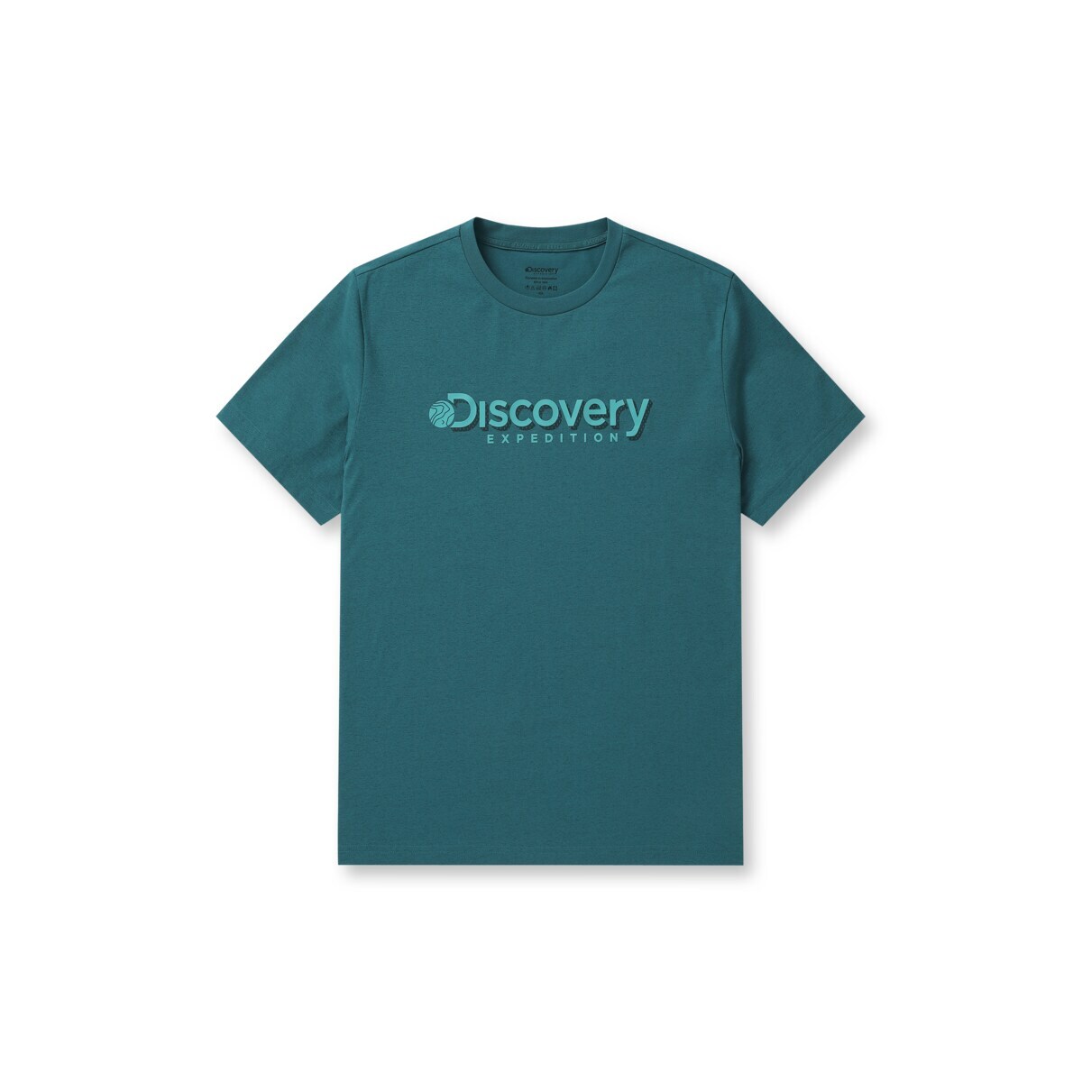 Discovery 男士 Moraine 大 Logo 短袖 T 恤 | 夏季純棉圓領休閒上衣 | DMRS61043 綠色
