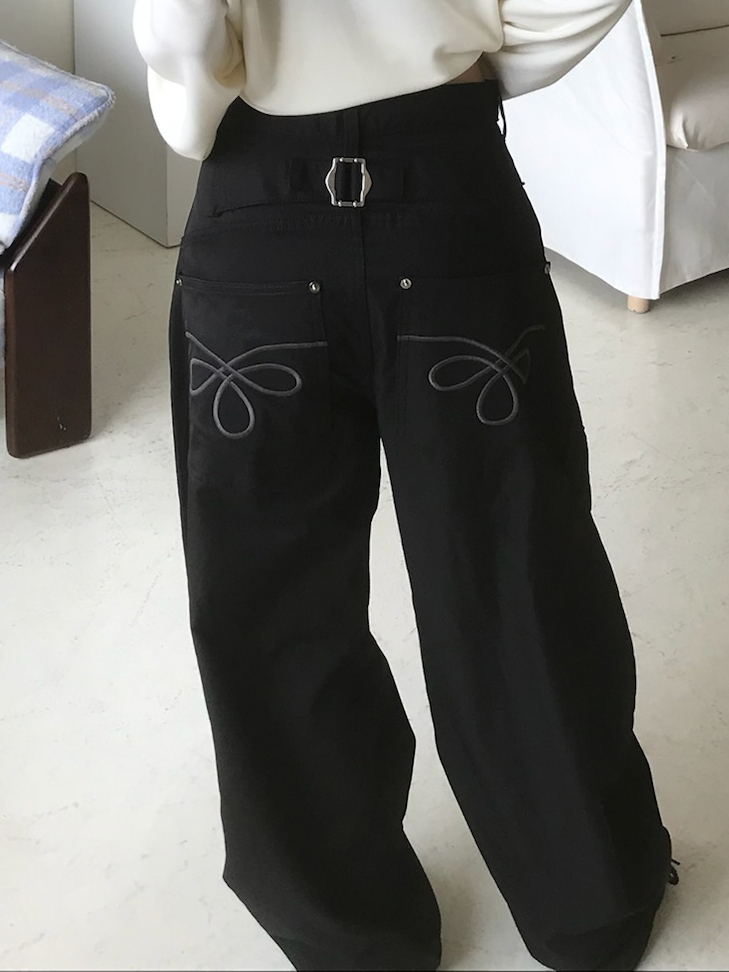 Riyad Crispy Cotton Balloon Wide Pants #長褲
