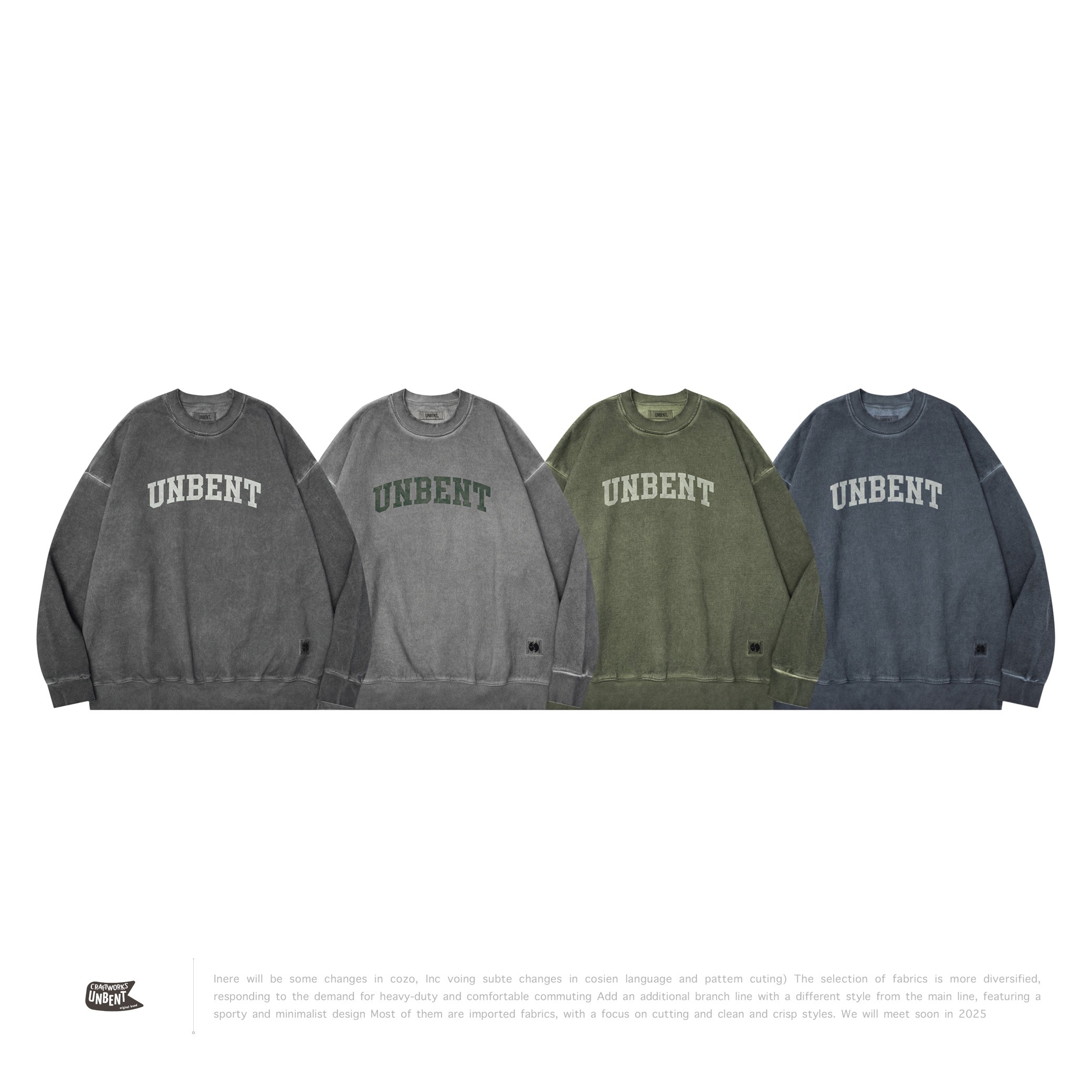 [ 預約販売 ] UNBENT - 25AW Washed Logo Neck Sweater " WL-25AW "