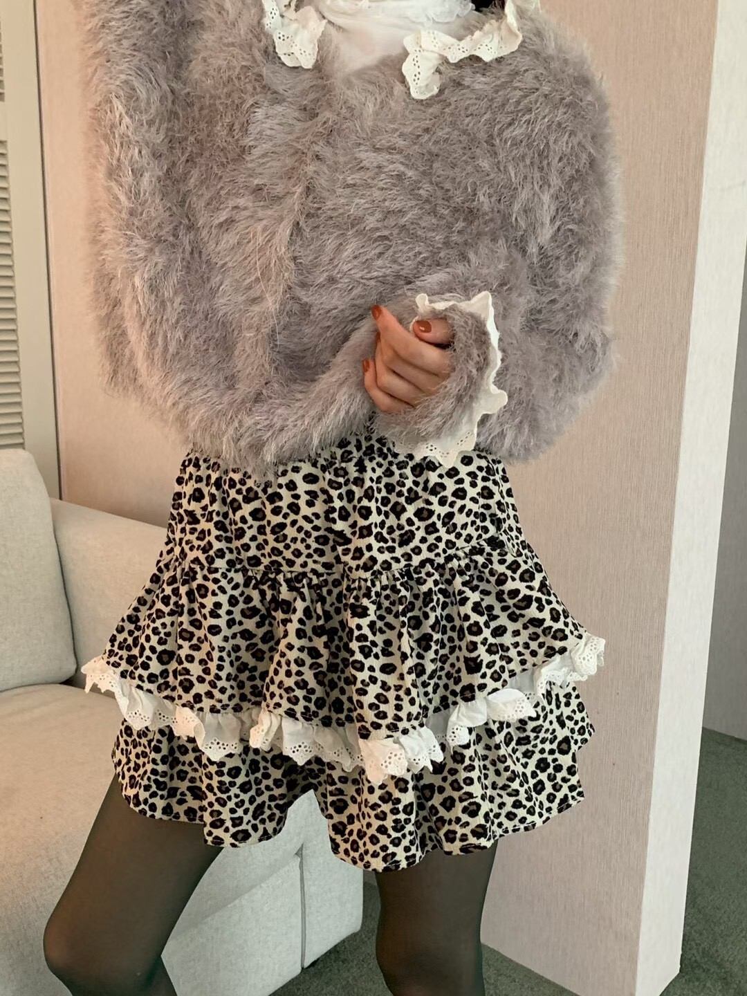 豹紋蛋糕內安全褲裙