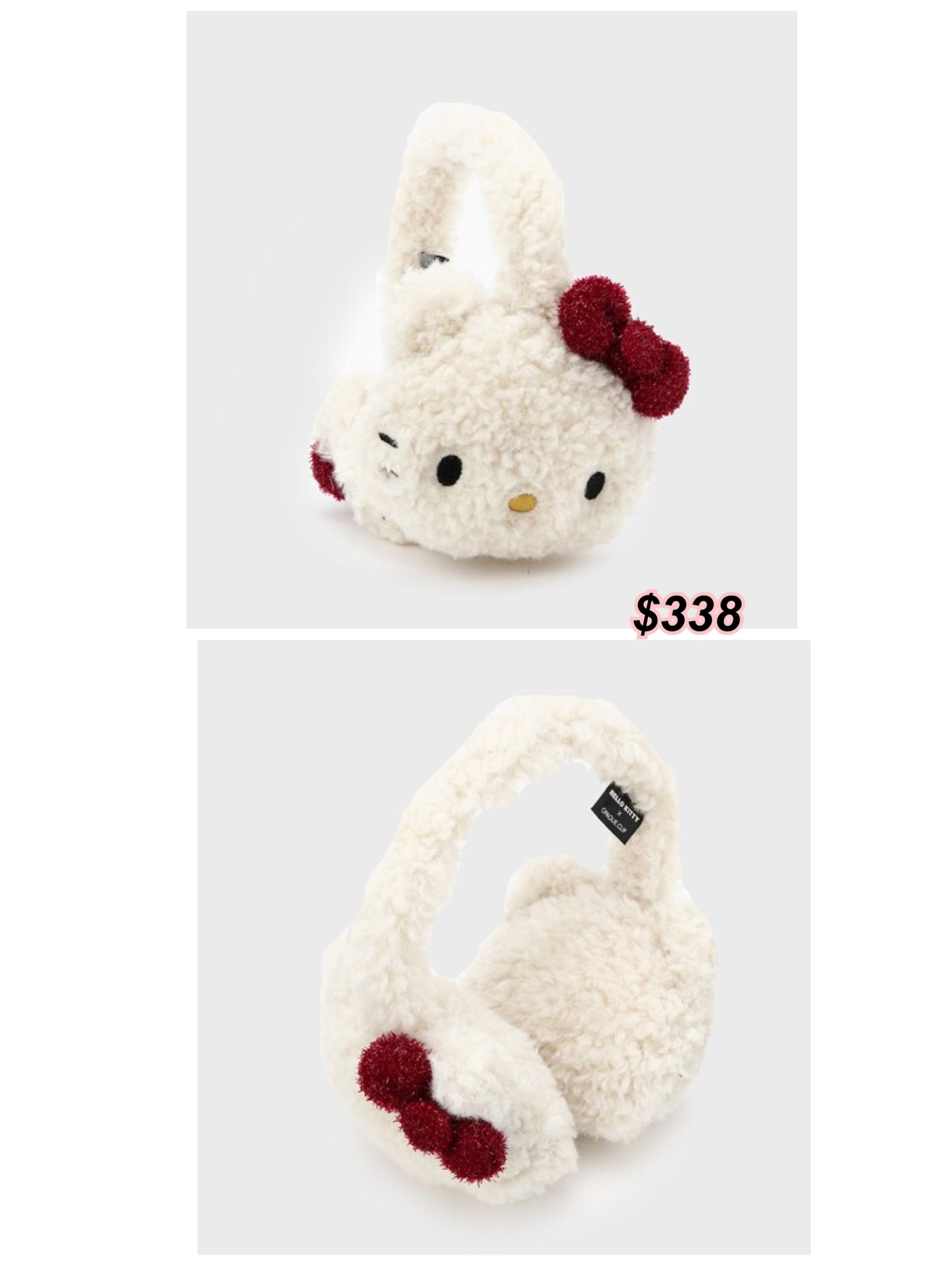 新款 OPAQUE.CLIP x Hello Kitty earmuff /2 色
