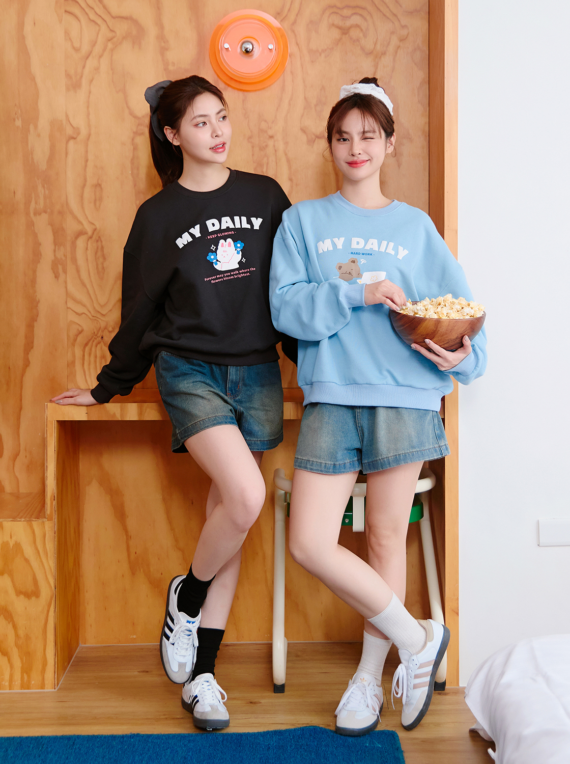 軟軟兔日常活動印花T恤