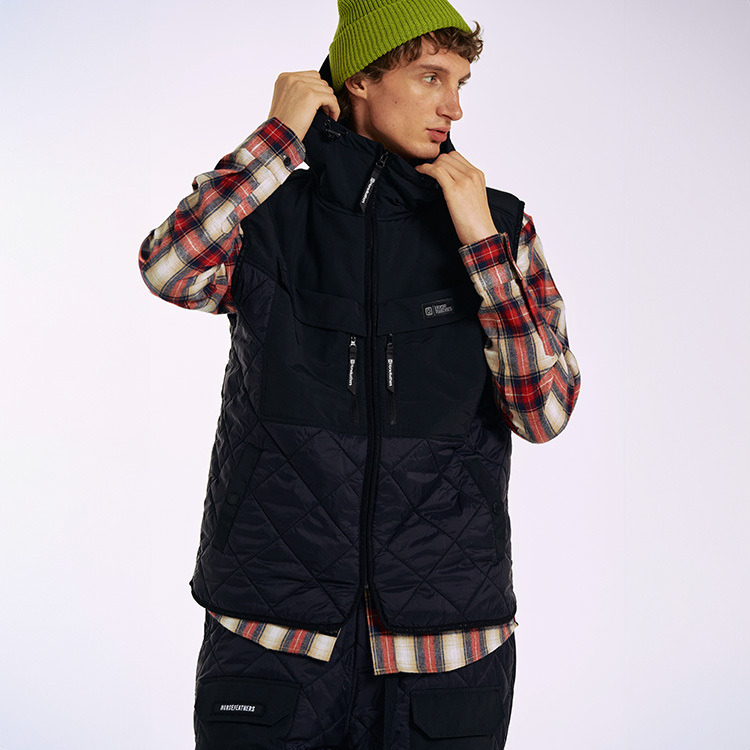 中性防潑水防風連帽鋪棉背心_Holden Vest