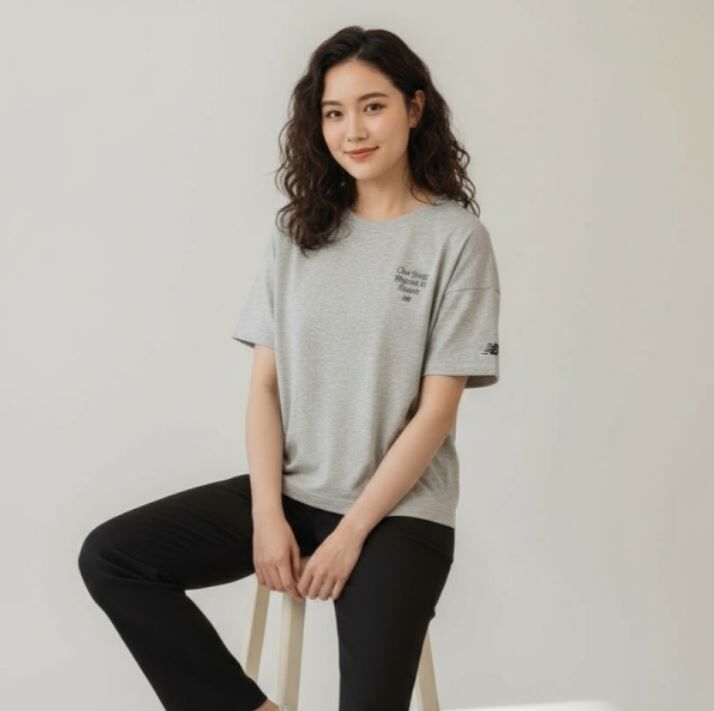 NEW BALANCE 短T NB 上衣 Boston 灰色 AWT53301GHM