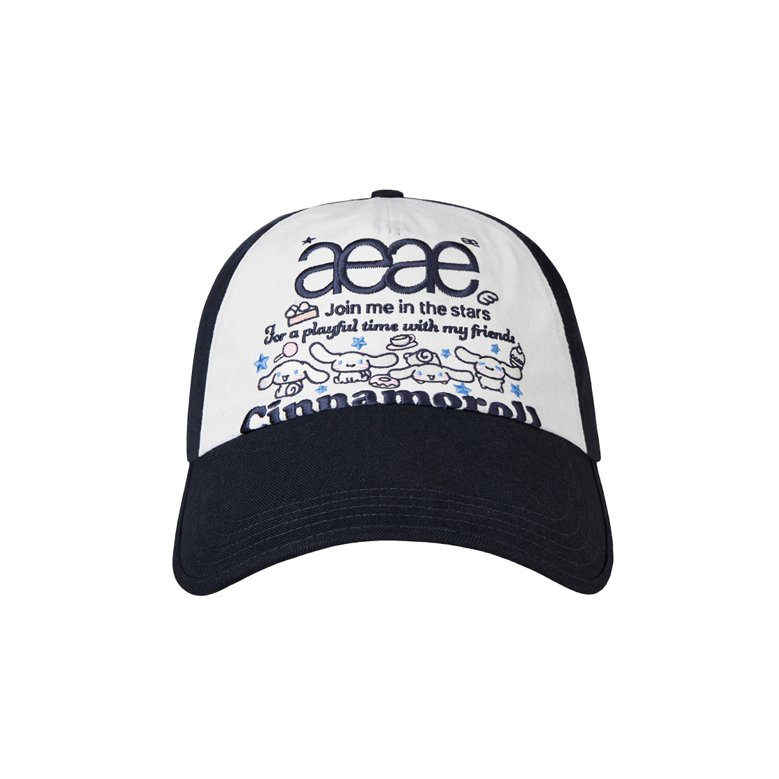 (現貨) aeae x cinnamoroll - Cinnamoroll Web Logo 5 Pannel Cap (NAVY)