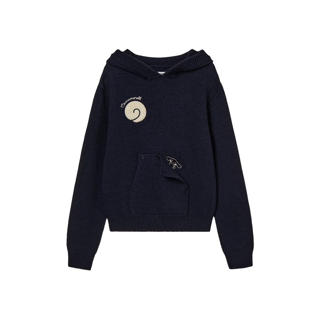 aeae x cinnamoroll - Tail Knit Hoodie (NAVY)