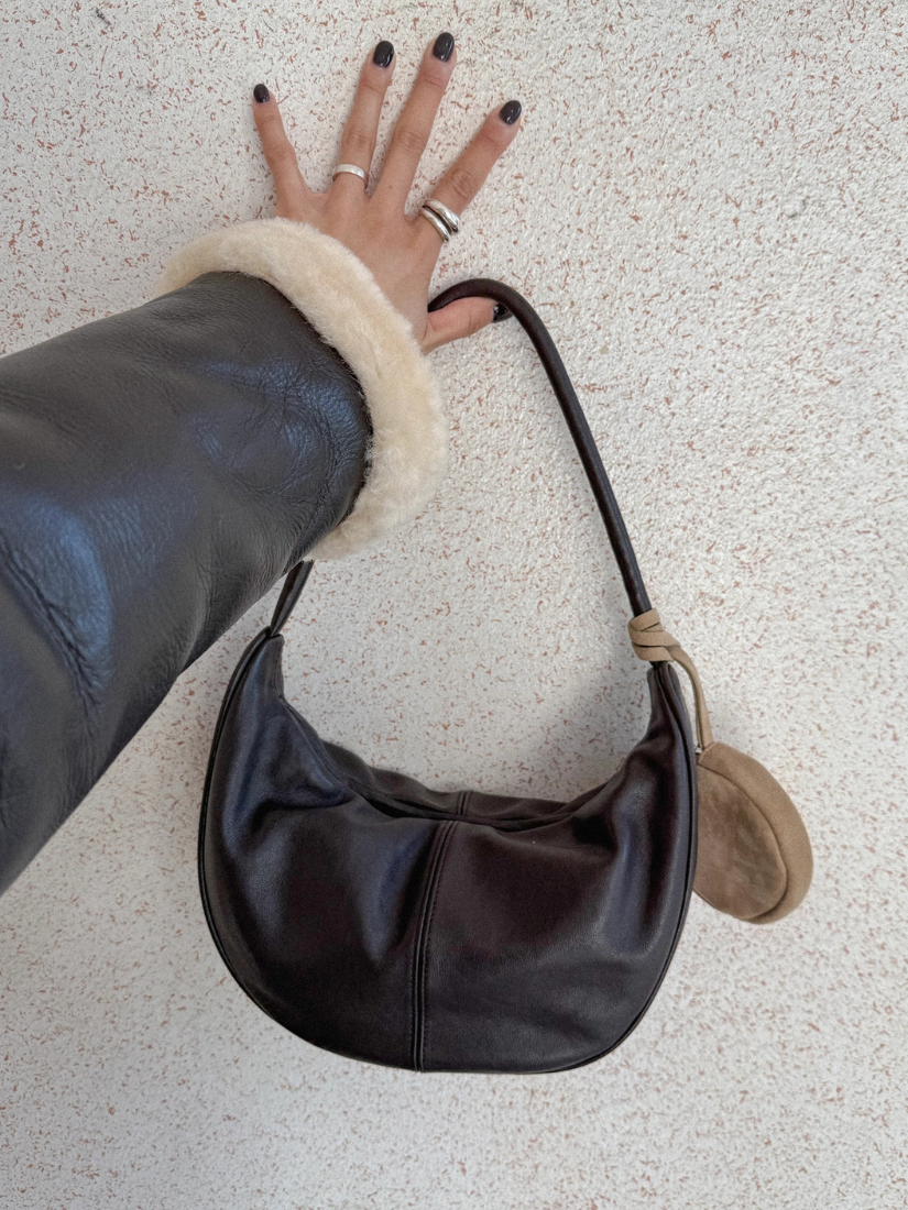 【 4/19收單 】｜Bucks & Leather Curve Shoulder S 頂級真皮半月包 S