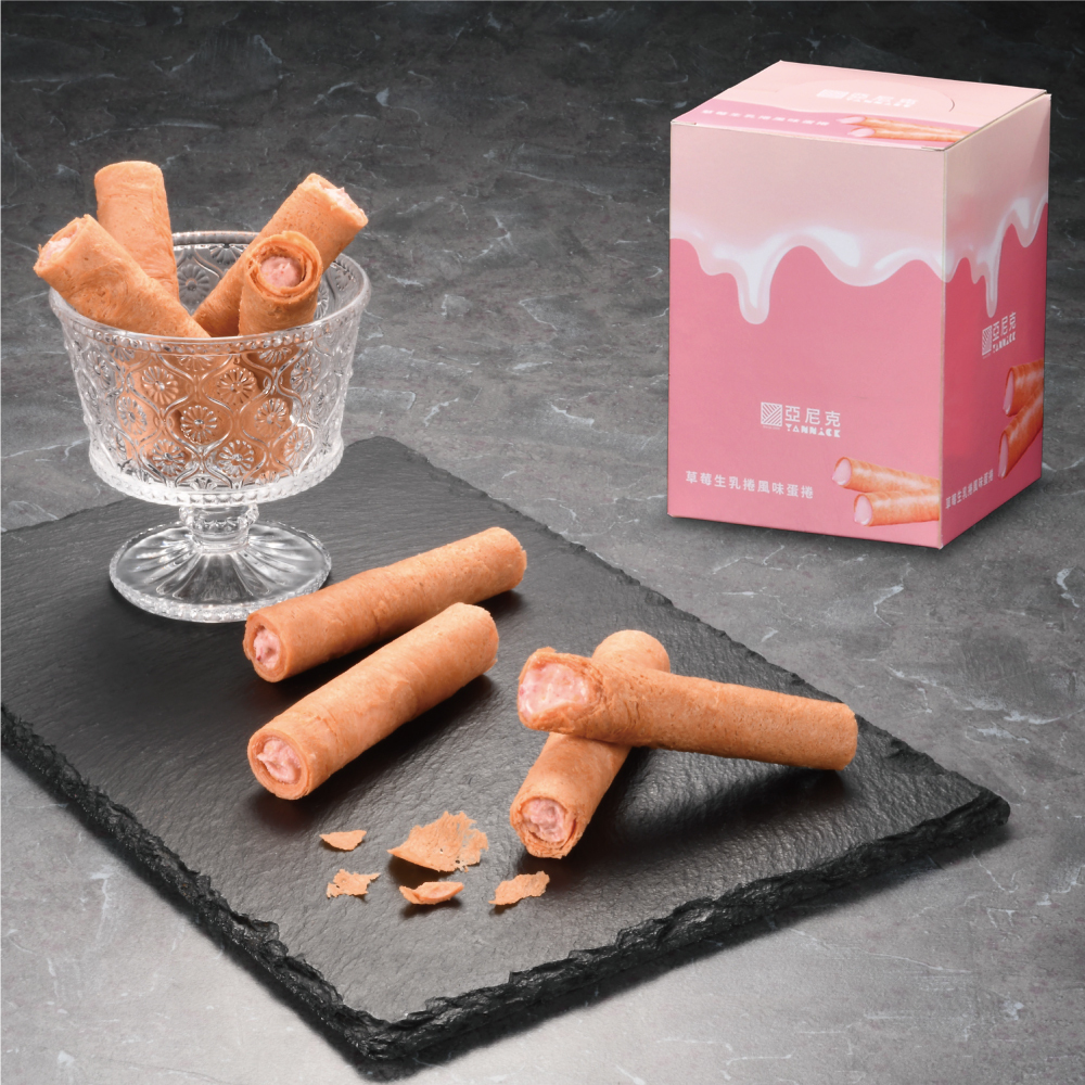 亞尼克-草莓生乳捲風味蛋捲 -8入/盒