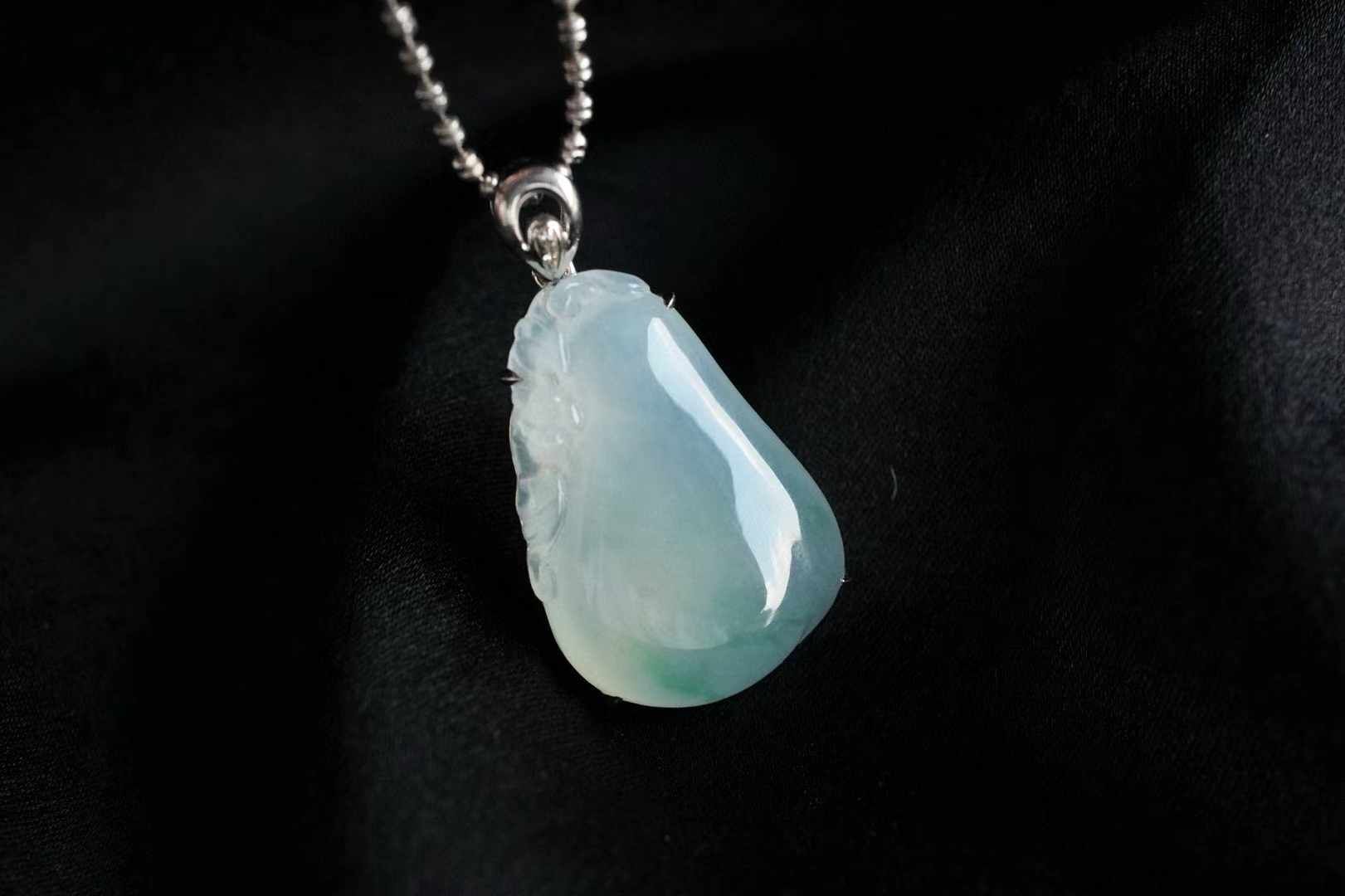 翡翠冰飄金絲綠福瓜吊墜,天然翡翠A玉, 緬甸玉, Jade, Jadeite