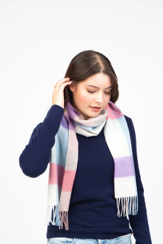 【直播】Kiltane LL110309 3 Square Check 100% Lambswool 圍巾